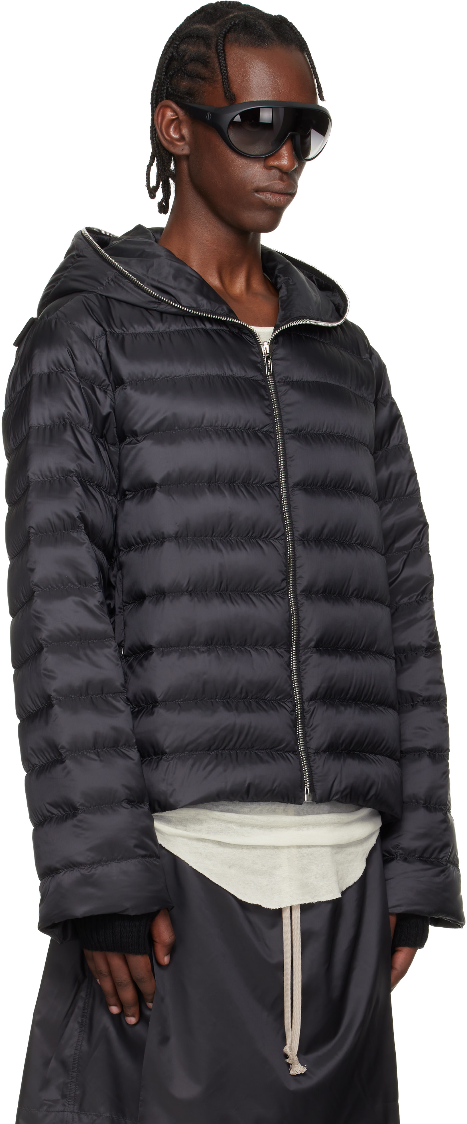 Rick Owens - Moncler + Rick Owens ブラック Ziplock ダウンジャケット