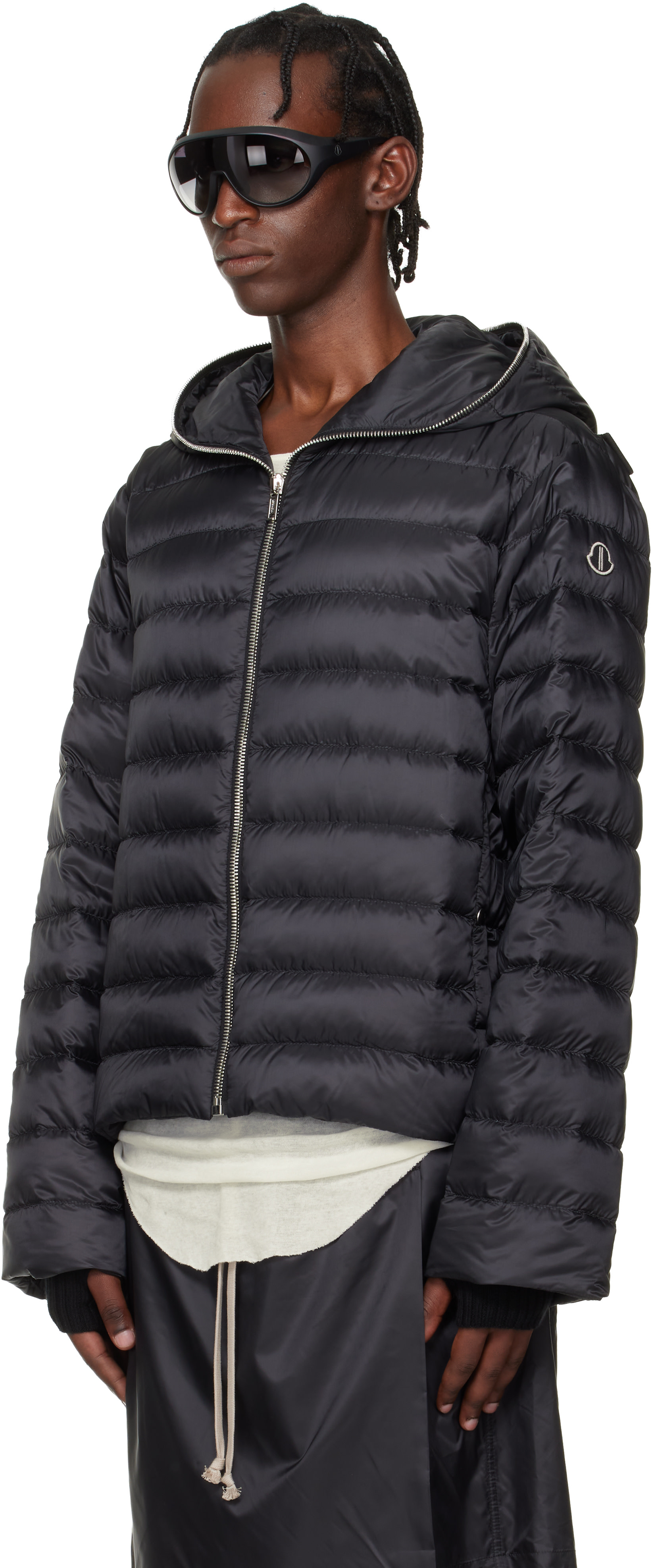 Rick Owens - Moncler + Rick Owens ブラック Ziplock ダウンジャケット