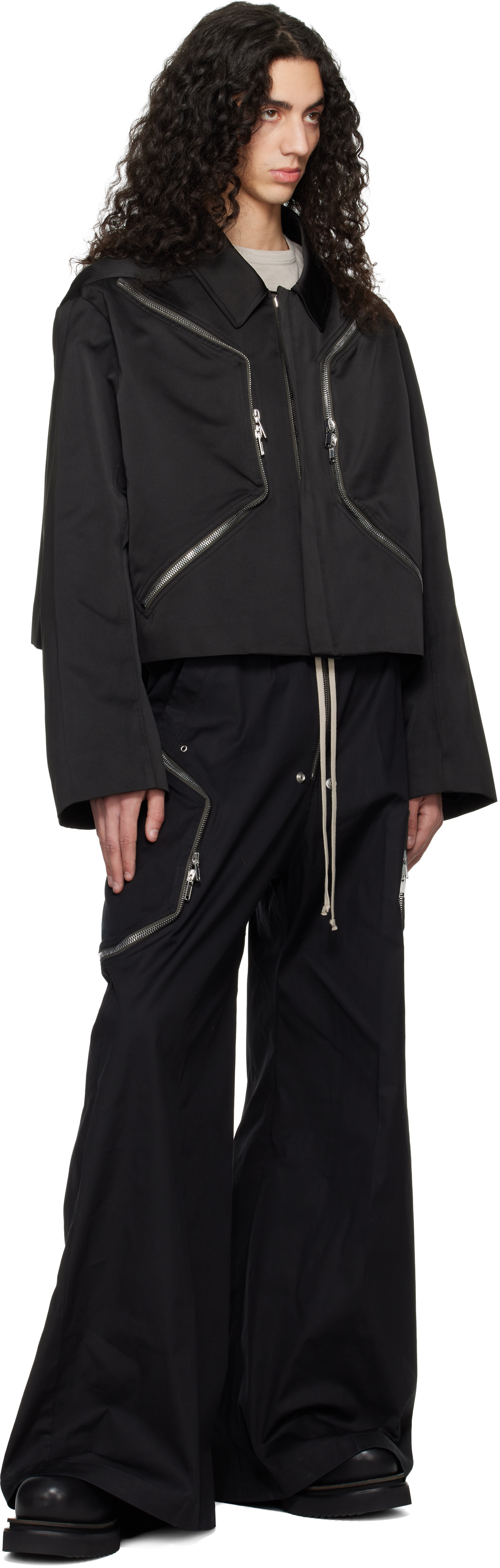 Rick Owens - ブラック Temple Heizer Mac ジャケット