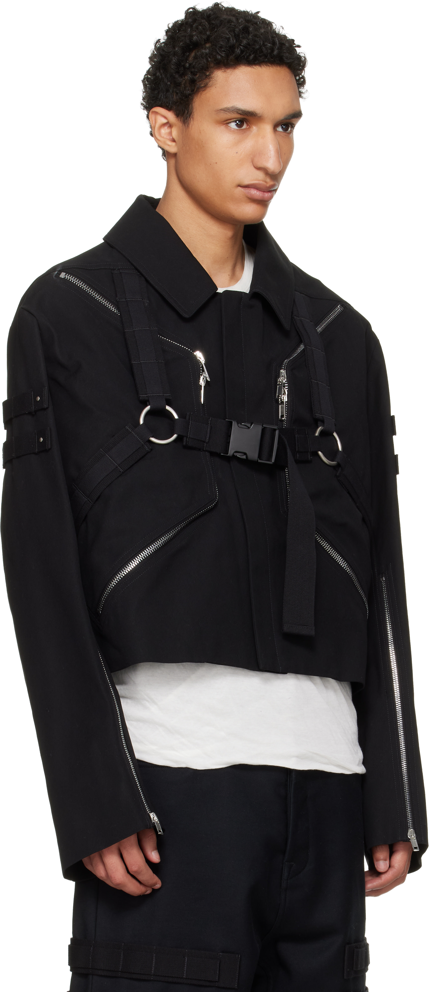 Rick Owens - 블랙 템플 블릭사 크롭 카고 맥 재킷