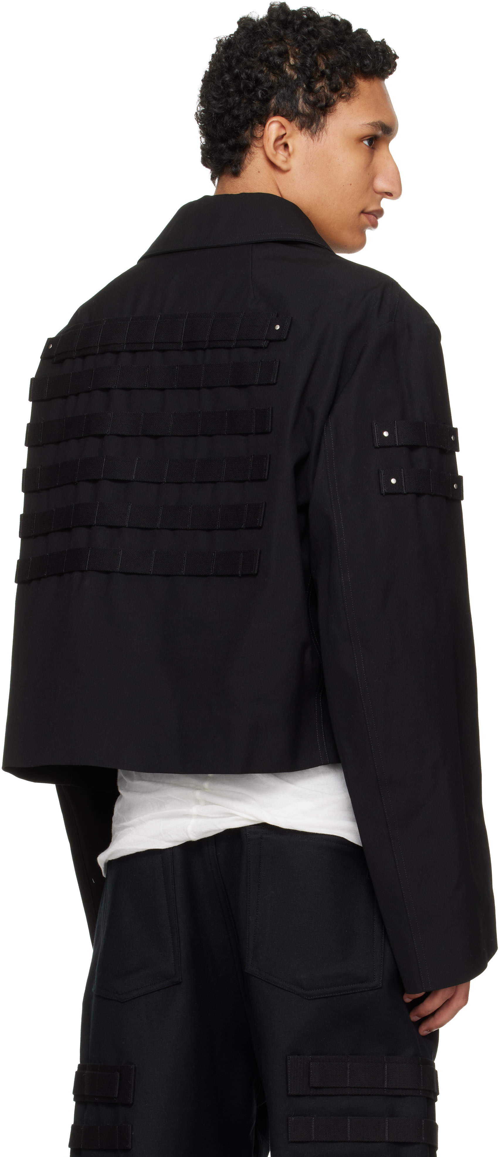 Rick Owens - 블랙 템플 블릭사 크롭 카고 맥 재킷