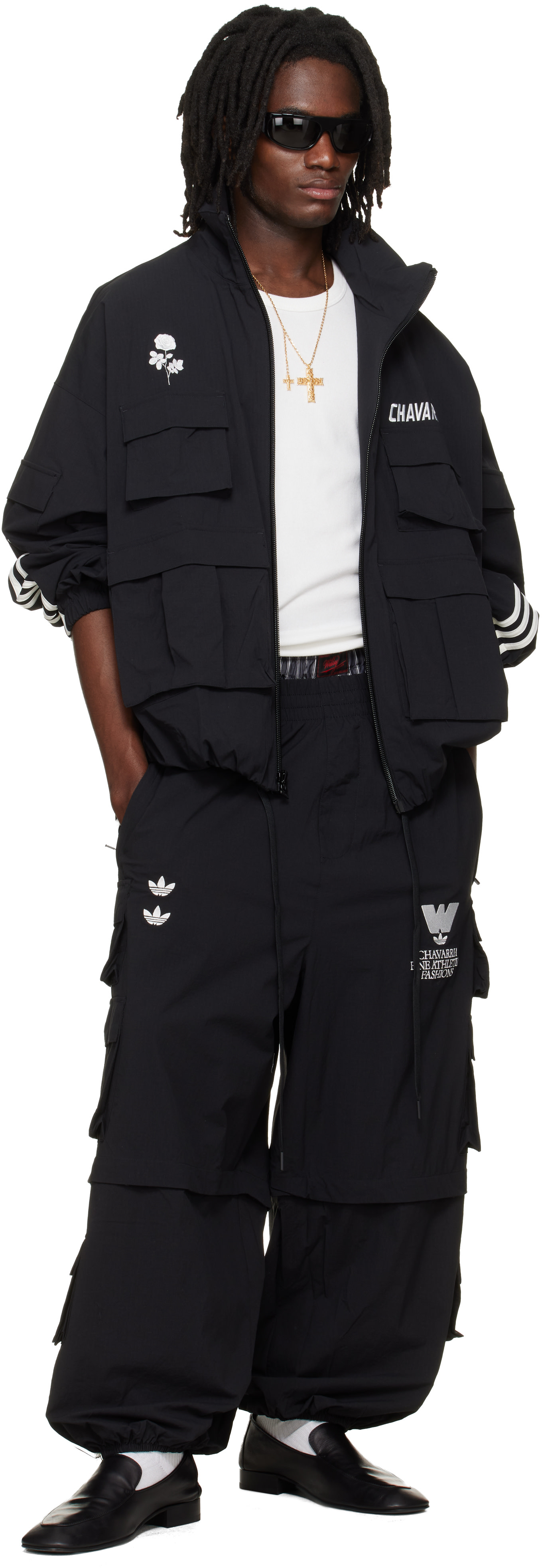 WILLY CHAVARRIA: ブラック adidas Originalsエディション カーゴ