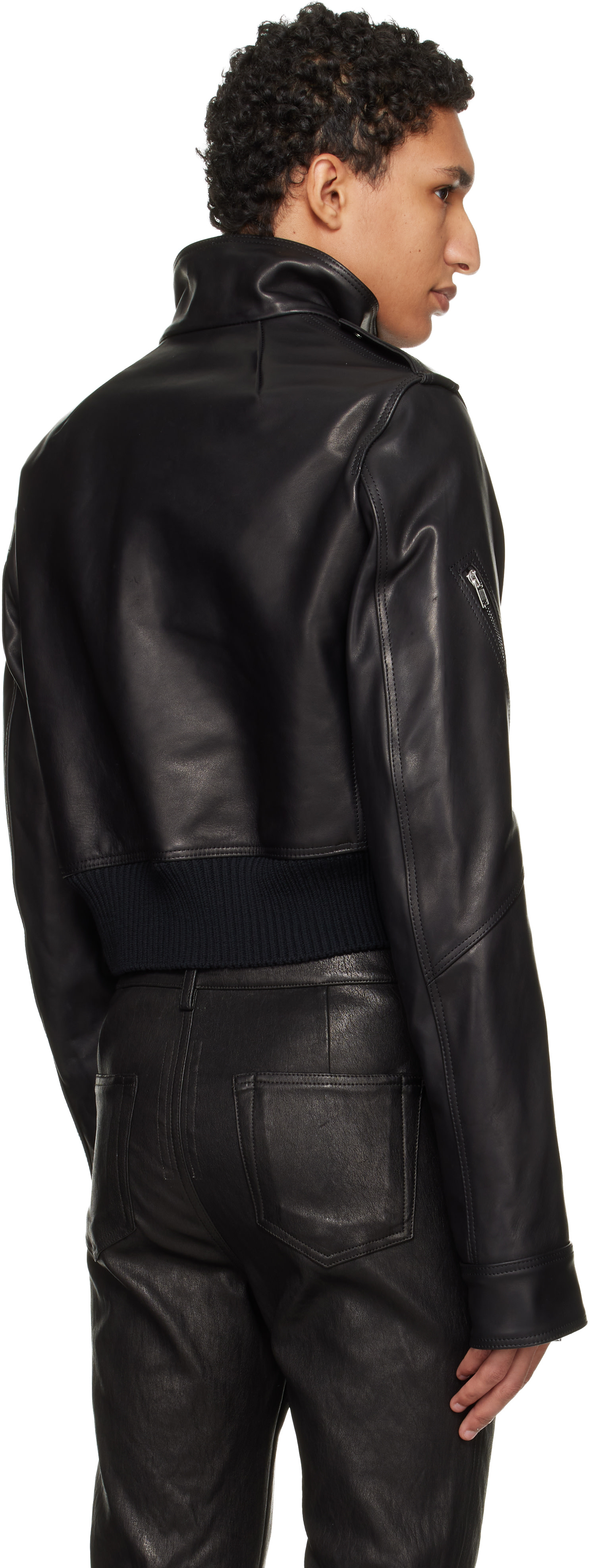 Rick Owens: ブラック 'SUICIDE'エディション Temple Rev レザー