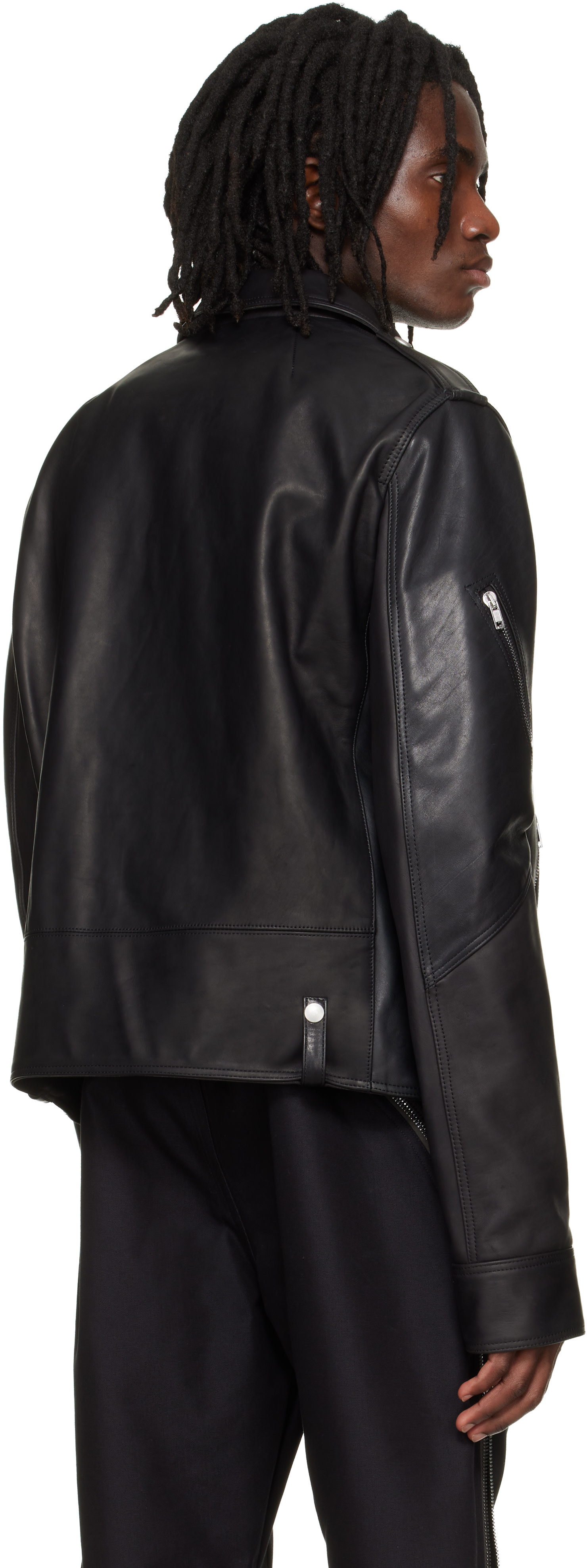 Rick Owens 10AW レザージャケット黒 XS Rick Owens Archive Brut Leather Hybride Jacket (XS) – Dolce Vita Hub