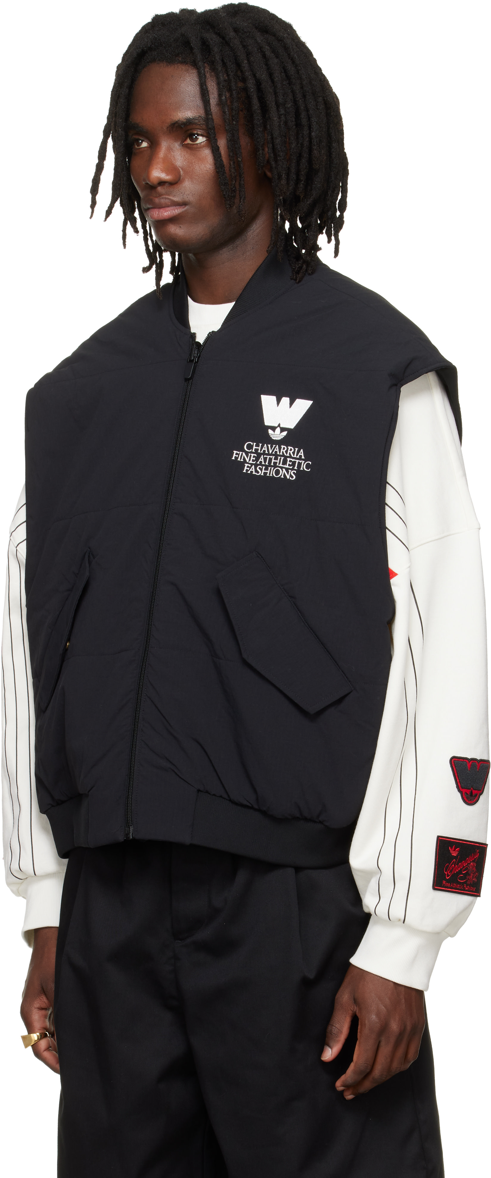 WILLY CHAVARRIA: ブラック adidas Originalsエディション パデッド 