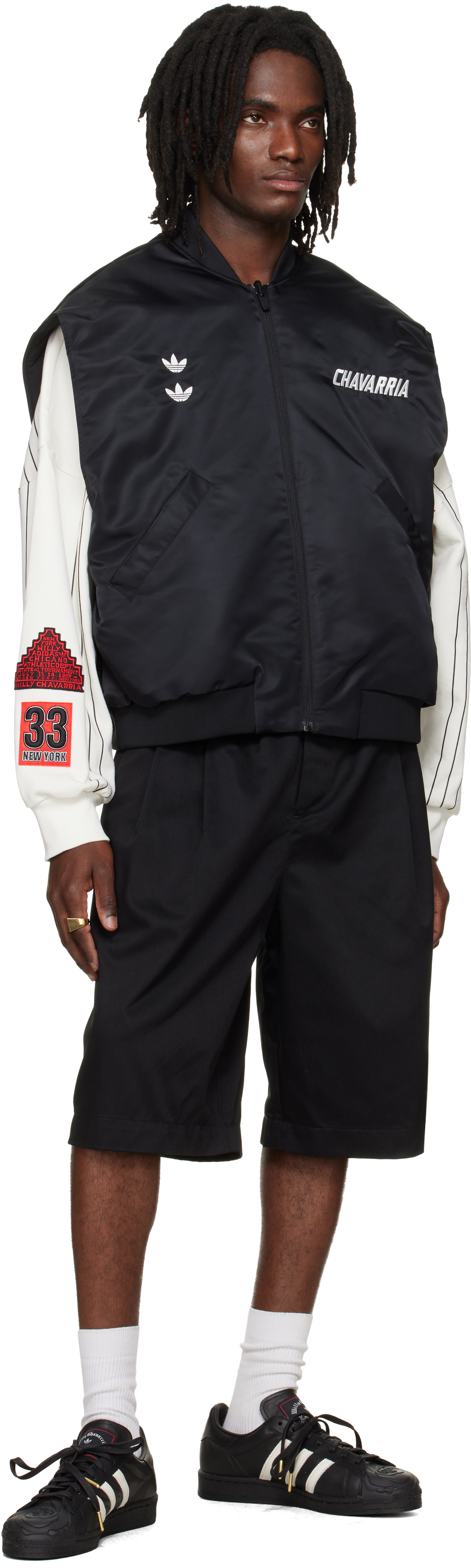 WILLY CHAVARRIA: ブラック adidas Originalsエディション パデッド