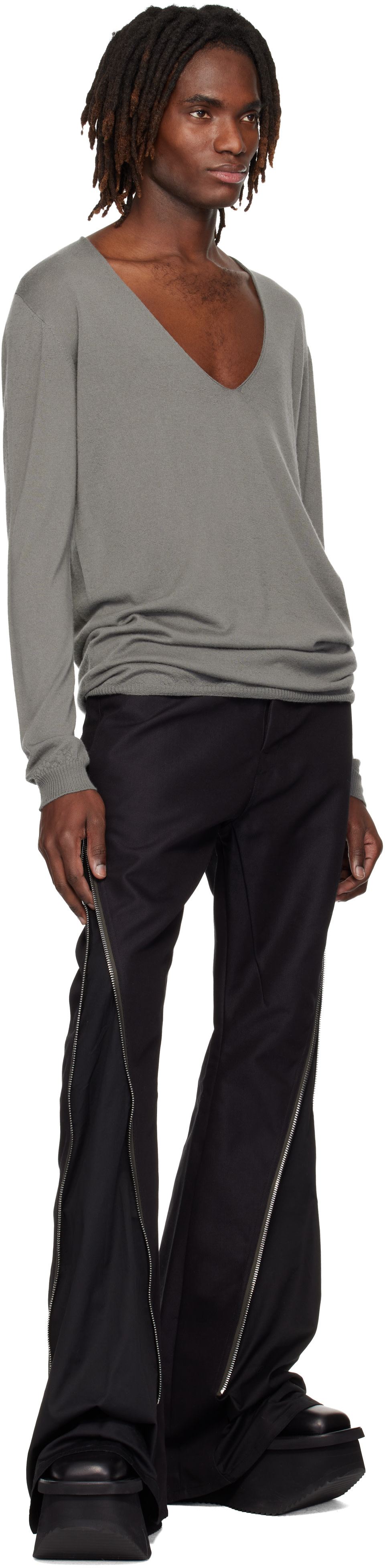 Rick Owens: Black Temple Bolan Banana Jeans | SSENSE