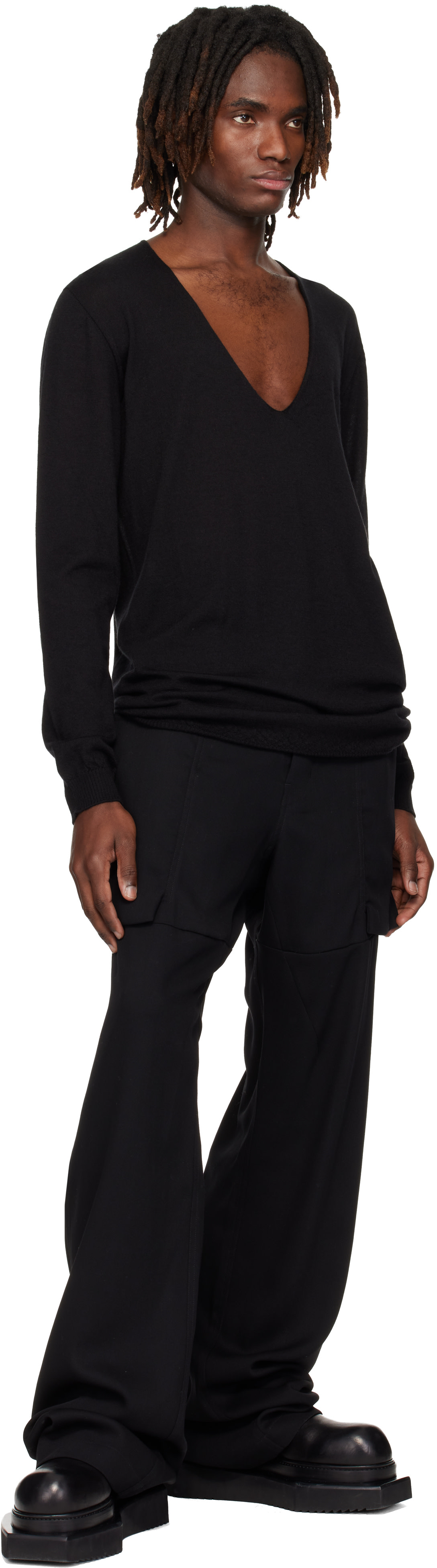 Rick Owens - 블랙 템플 스테판 데님 진