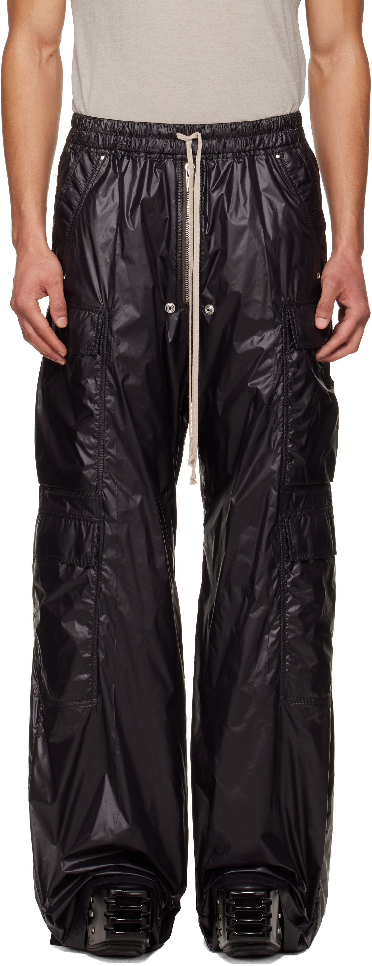 Rick Owens - ブラック Temple Cargobelas カーゴパンツ