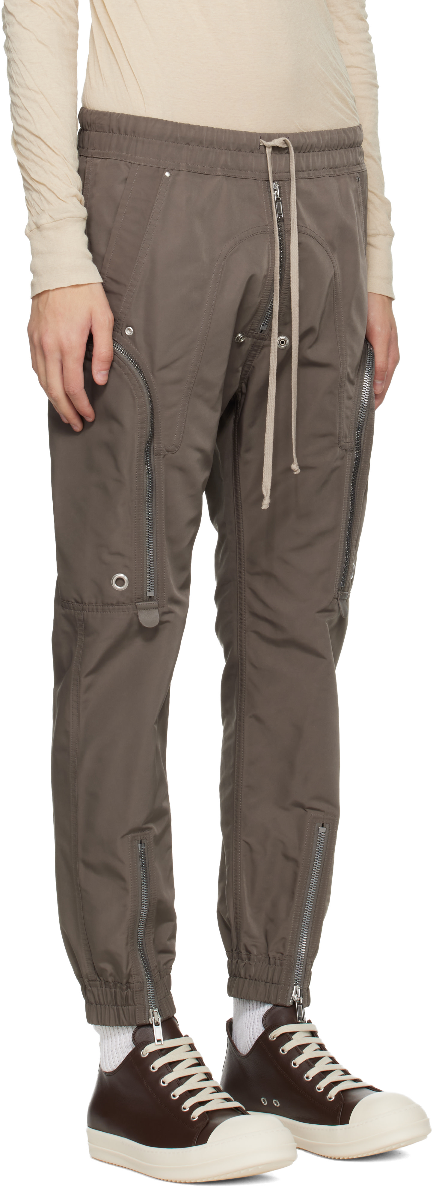 Rick Owens: Gray Temple Bauhaus Cargo Pants | SSENSE Canada