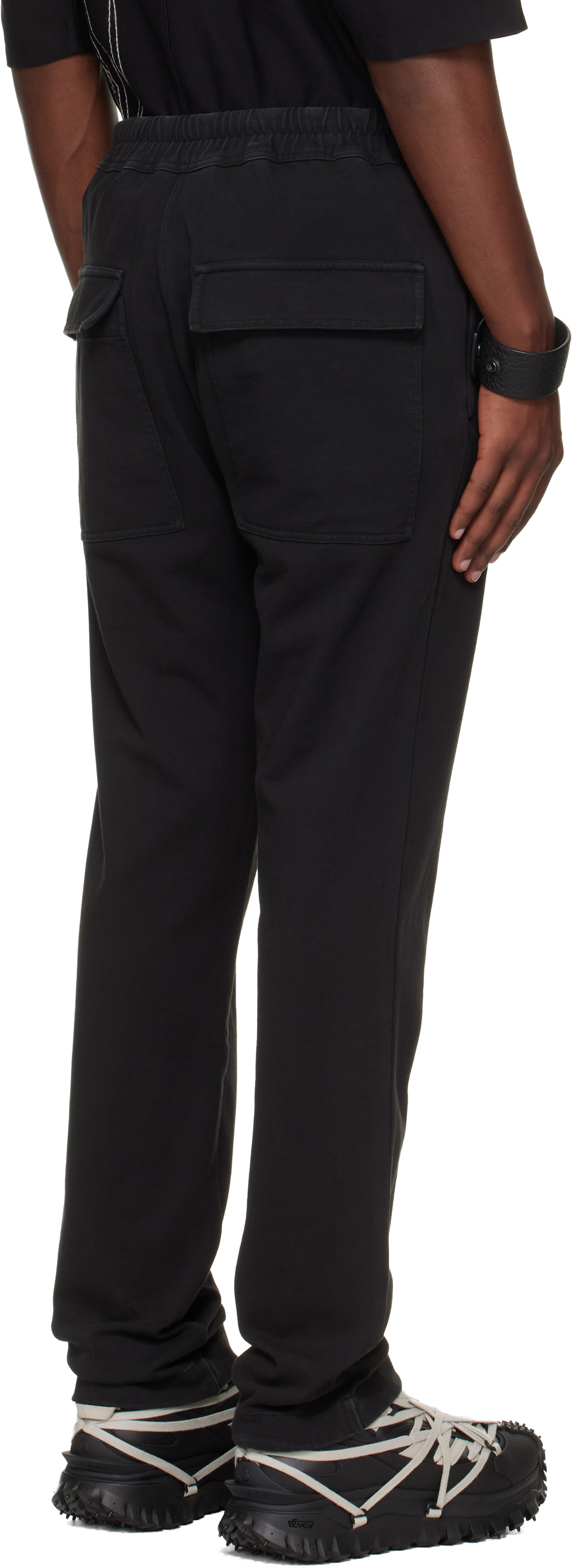 Rick Owens: Moncler + Rick Owens Black Jogger Sweatpants | SSENSE