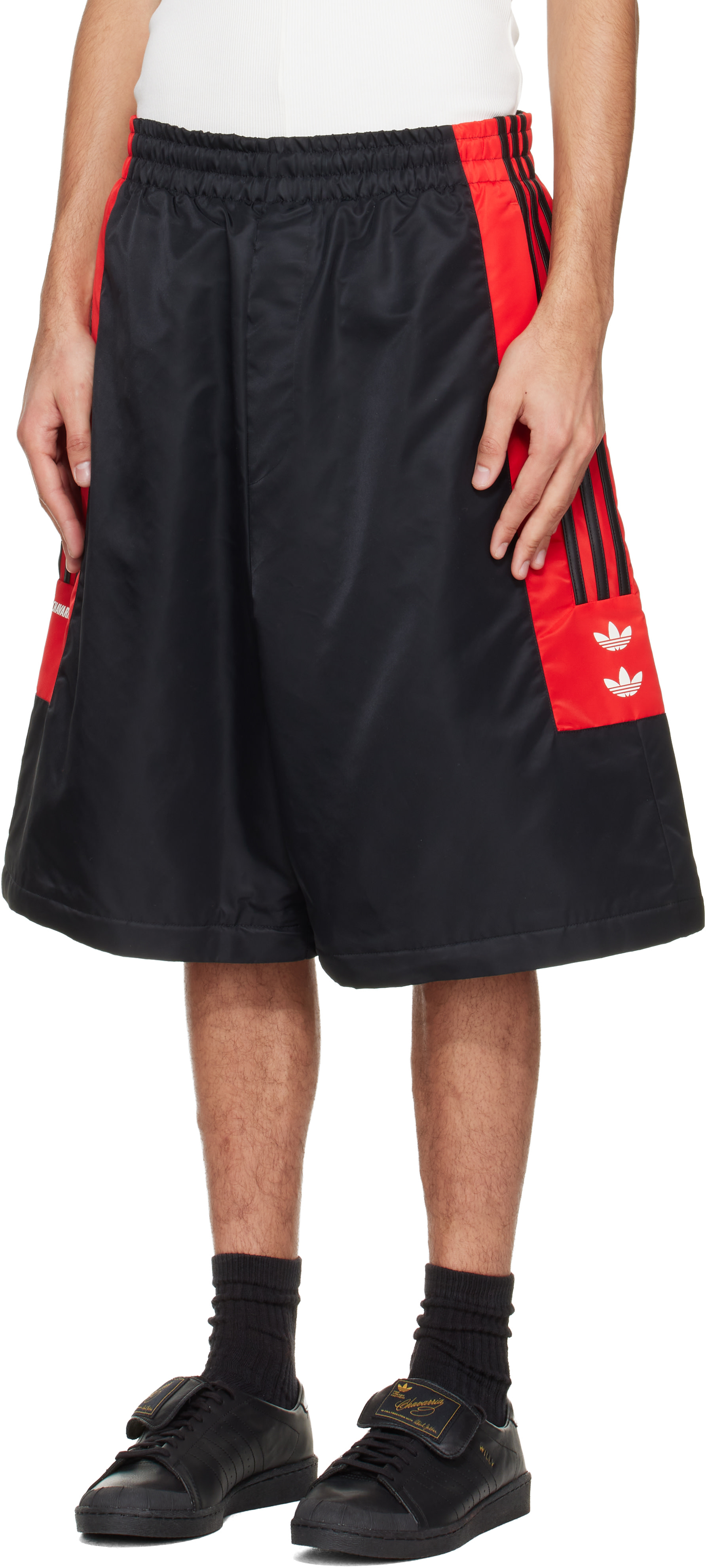WILLY CHAVARRIA: ブラック＆レッド adidas Originals Zip Off