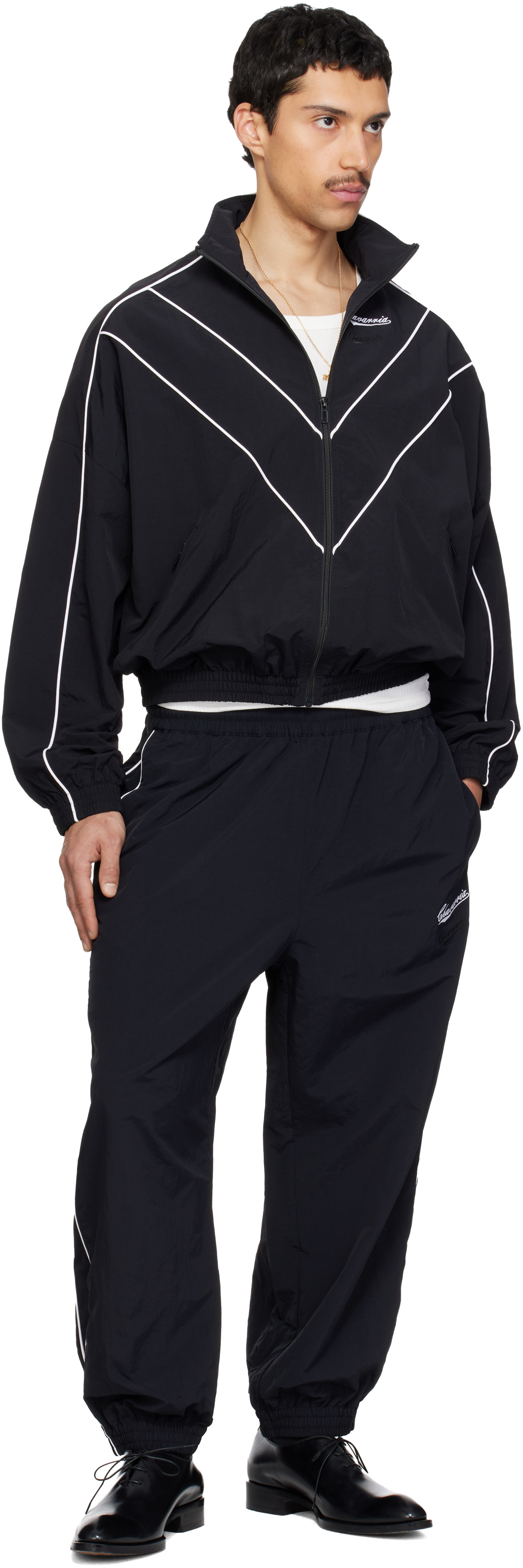WILLY CHAVARRIA: Black Bad Boy Track Pants | SSENSE New Zealand
