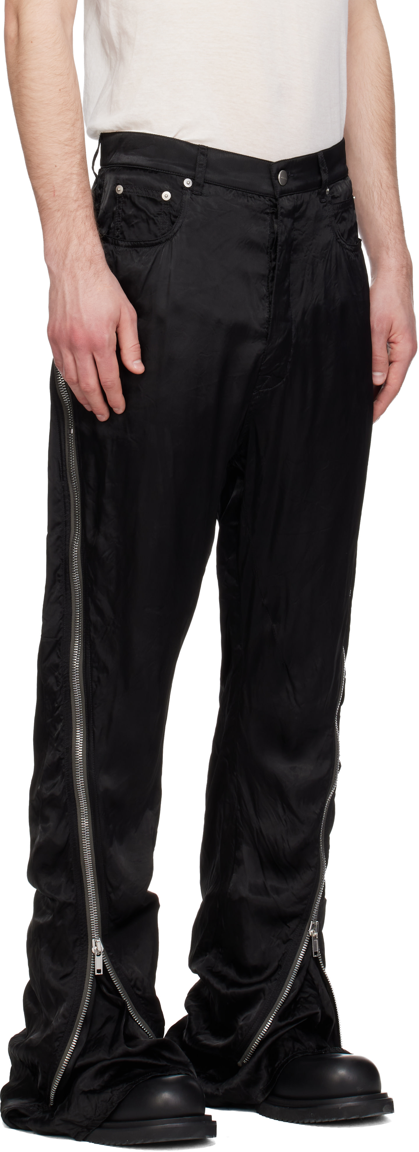 パンツ Rick Owens Bolan Trousers Rick Owens: Black Temple Bolan Banana Trousers | SSENSE