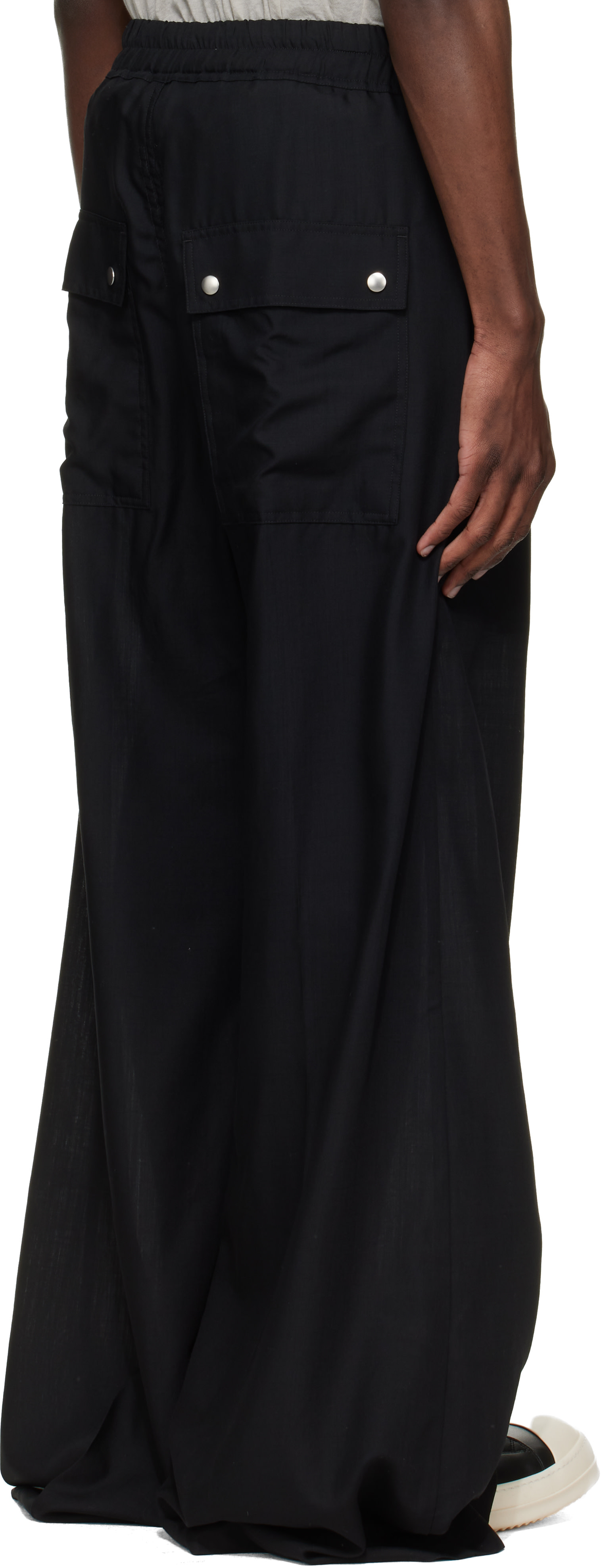 Rick Owens: Black Temple Wide Bela Trousers | SSENSE