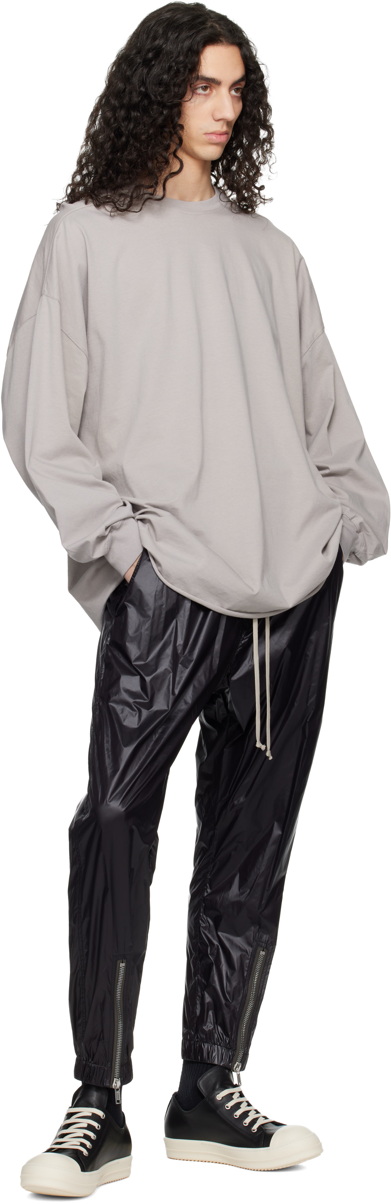 Rick Owens: Black Temple Tecuatl Track Pants | SSENSE