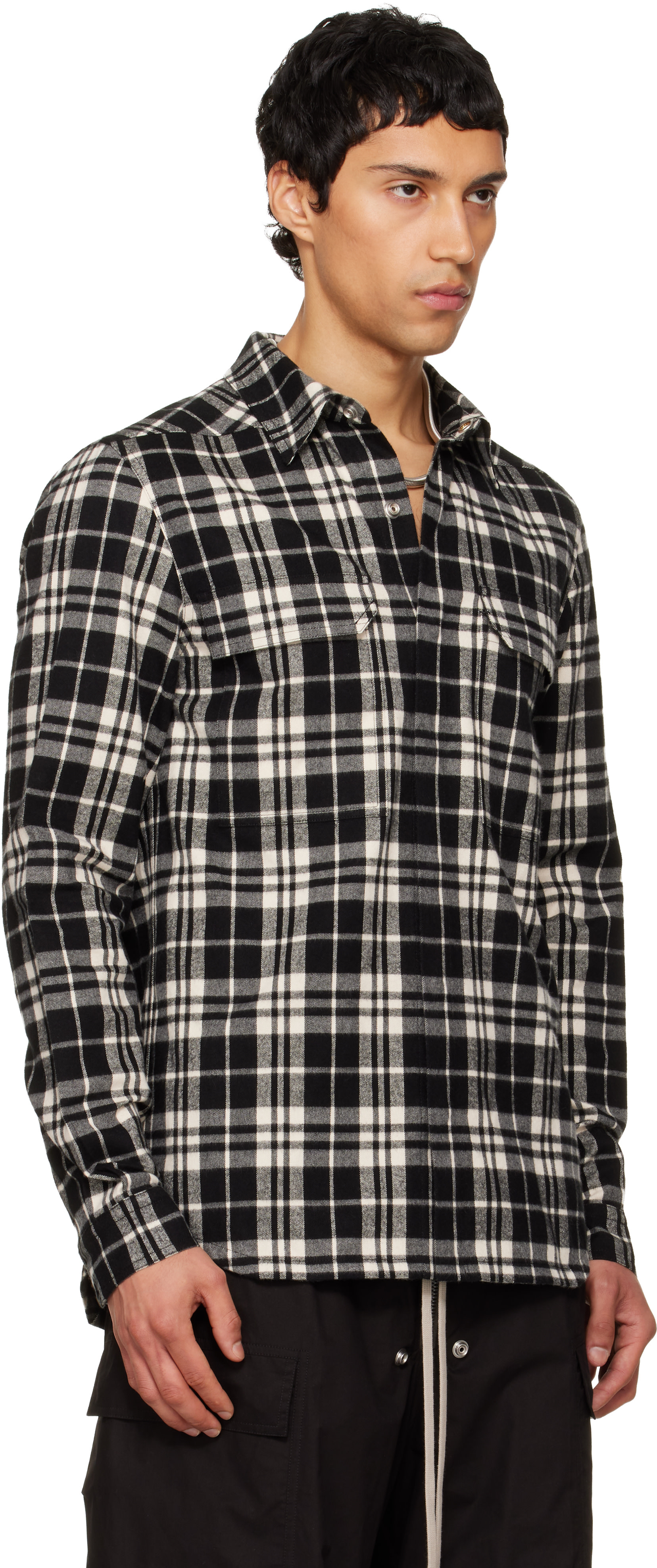 Rick Owens - ブラック Temple Outershirt シャツ