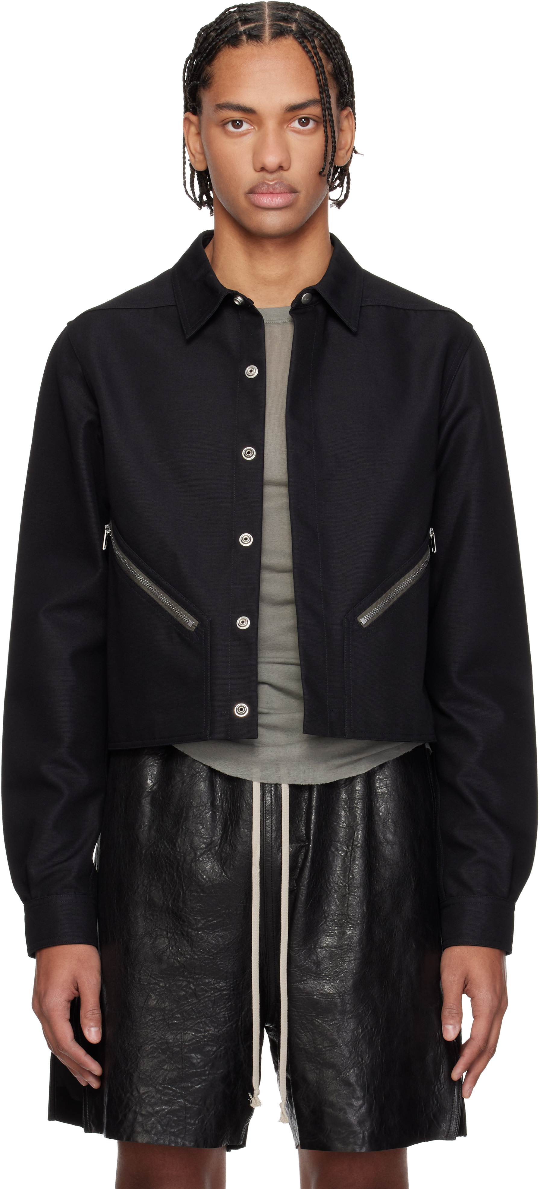 Rick Owens: Black Temple Tour Alice Shirt | SSENSE