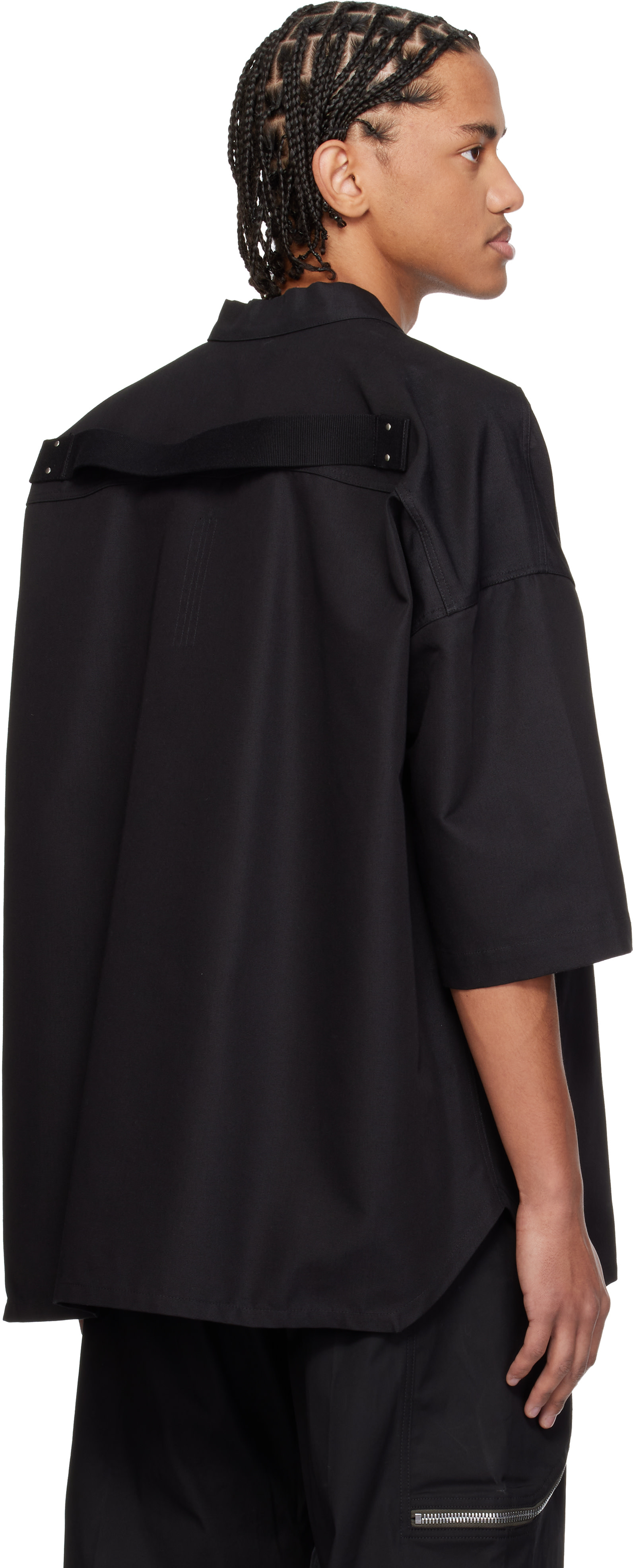 Rick Owens: Black Temple SS Jumbo Faun Shirt | SSENSE