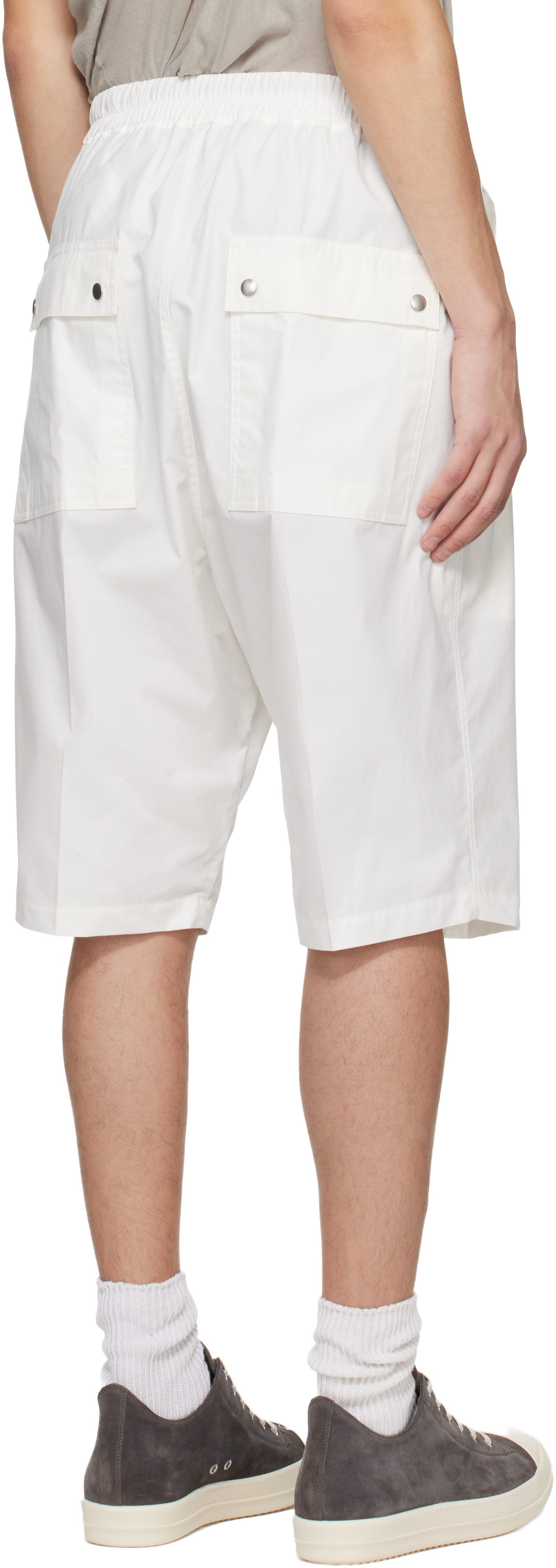 Rick Owens: Off-White Temple Bela Pods Shorts | SSENSE