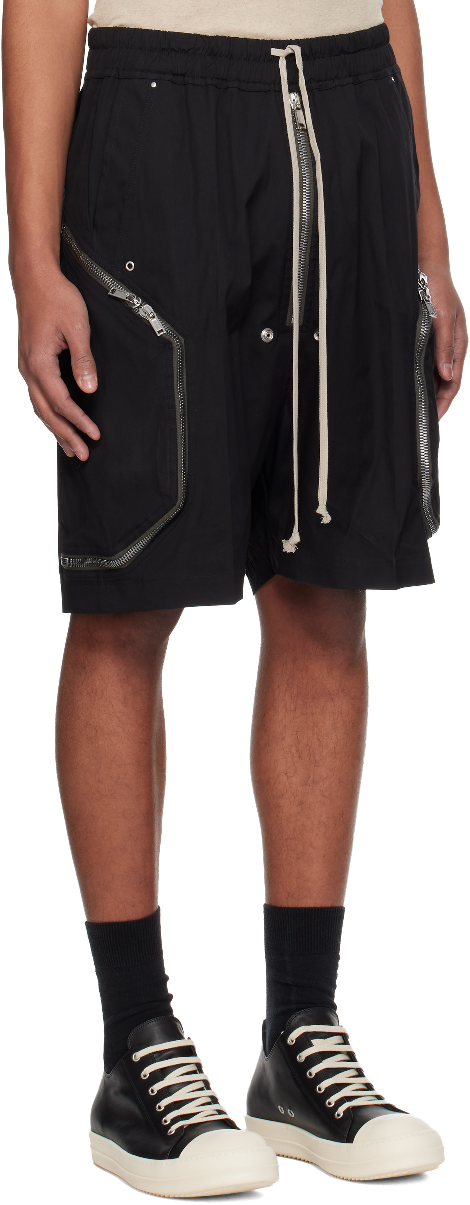 Rick Owens: Black Temple Heizer Bela Shorts | SSENSE