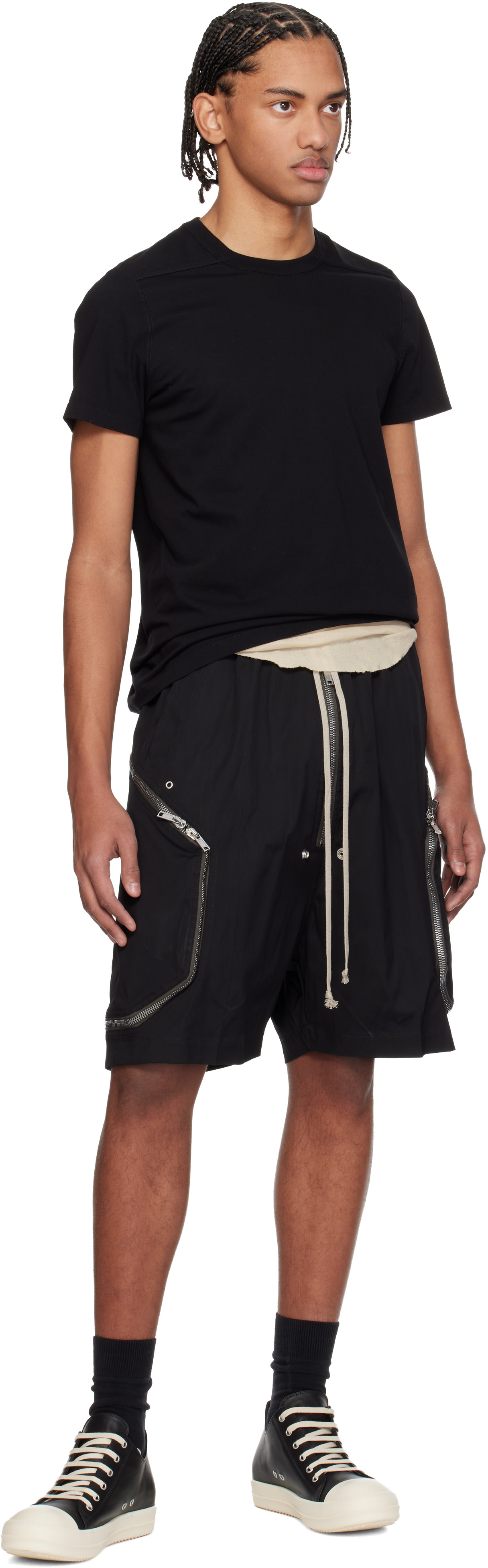 Rick Owens: Black Temple Heizer Bela Shorts | SSENSE