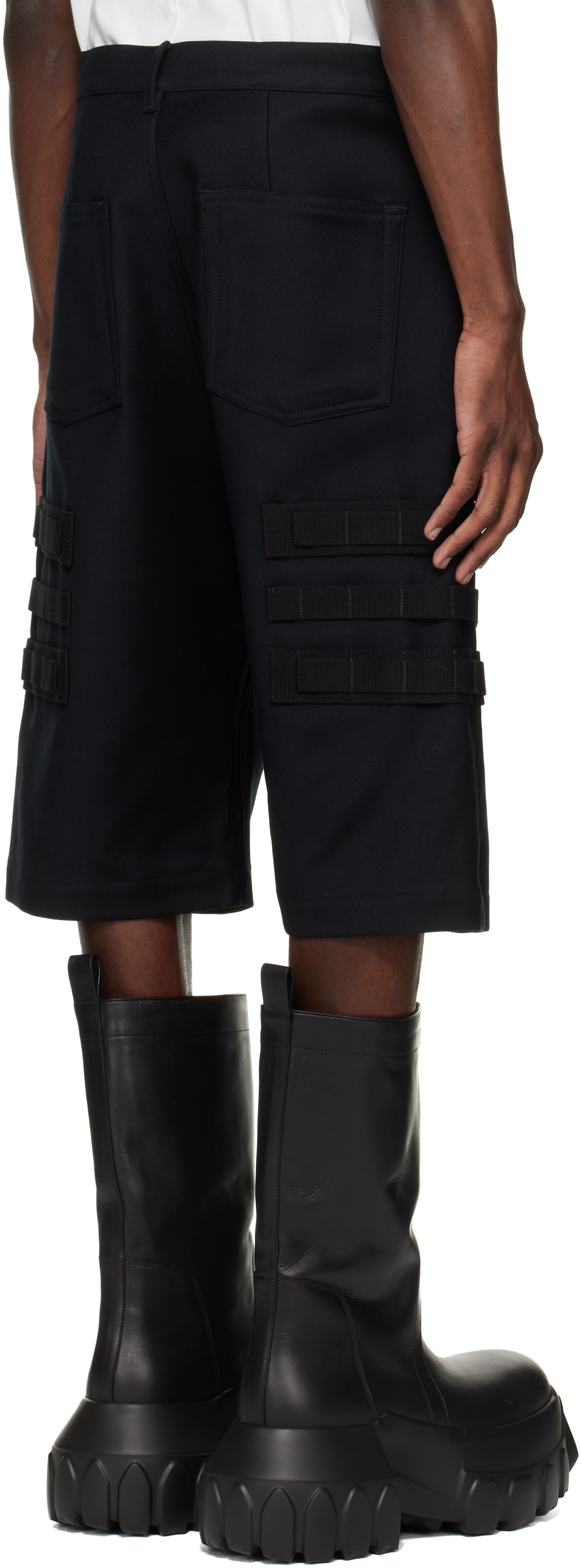 Rick Owens - ブラック Temple Cargo Geth ショートパンツ