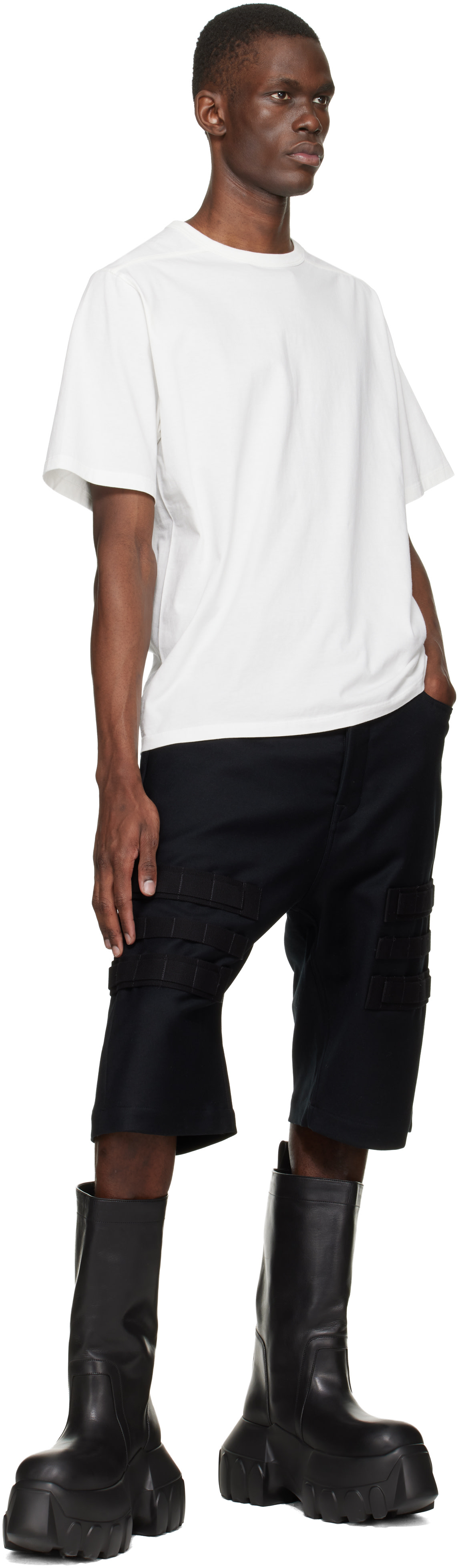 Rick Owens - ブラック Temple Cargo Geth ショートパンツ