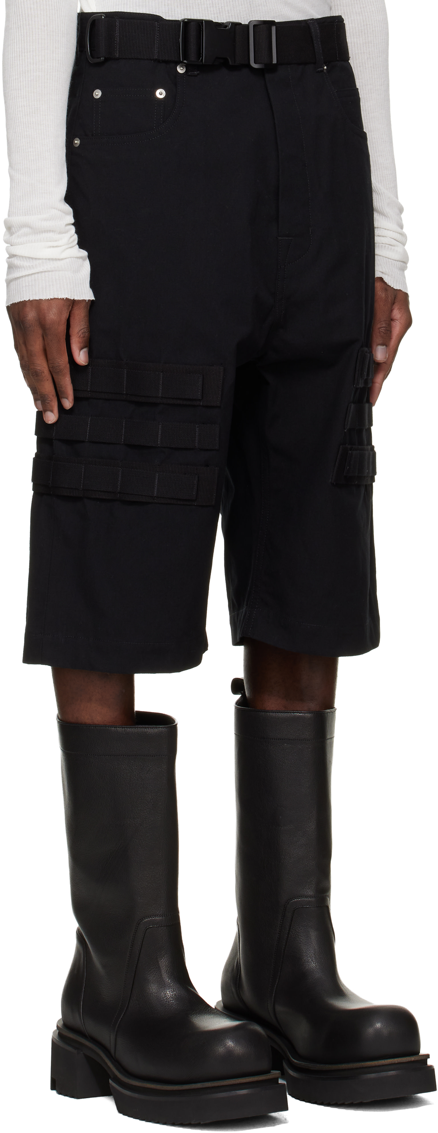 Rick Owens - Short cargo Geth noir - Temple