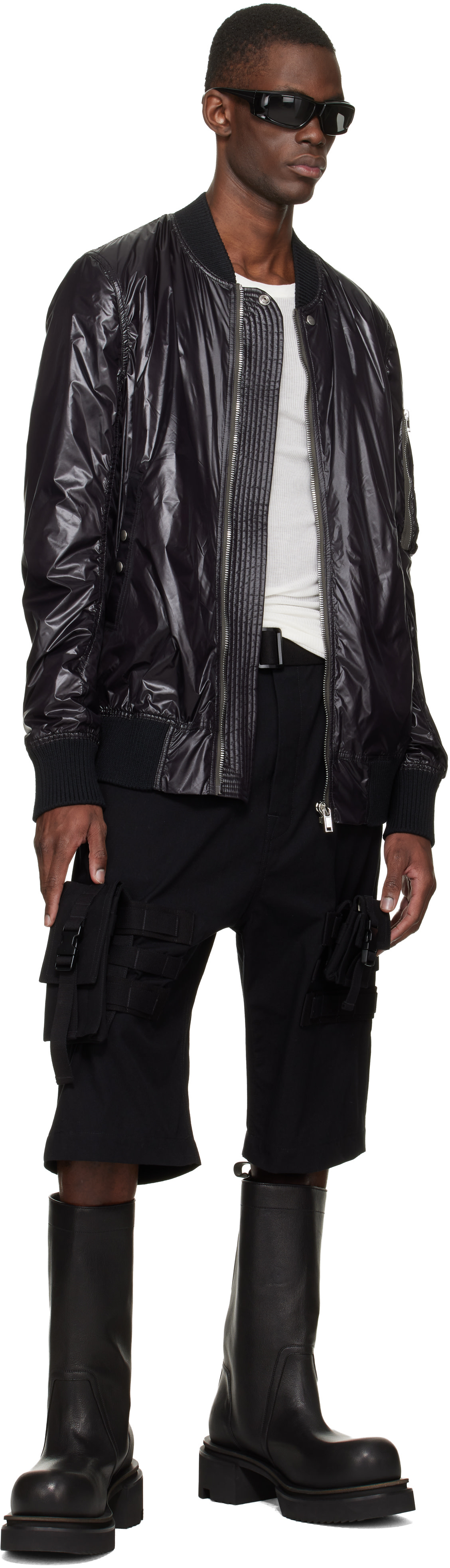 Rick Owens - Short cargo Geth noir - Temple