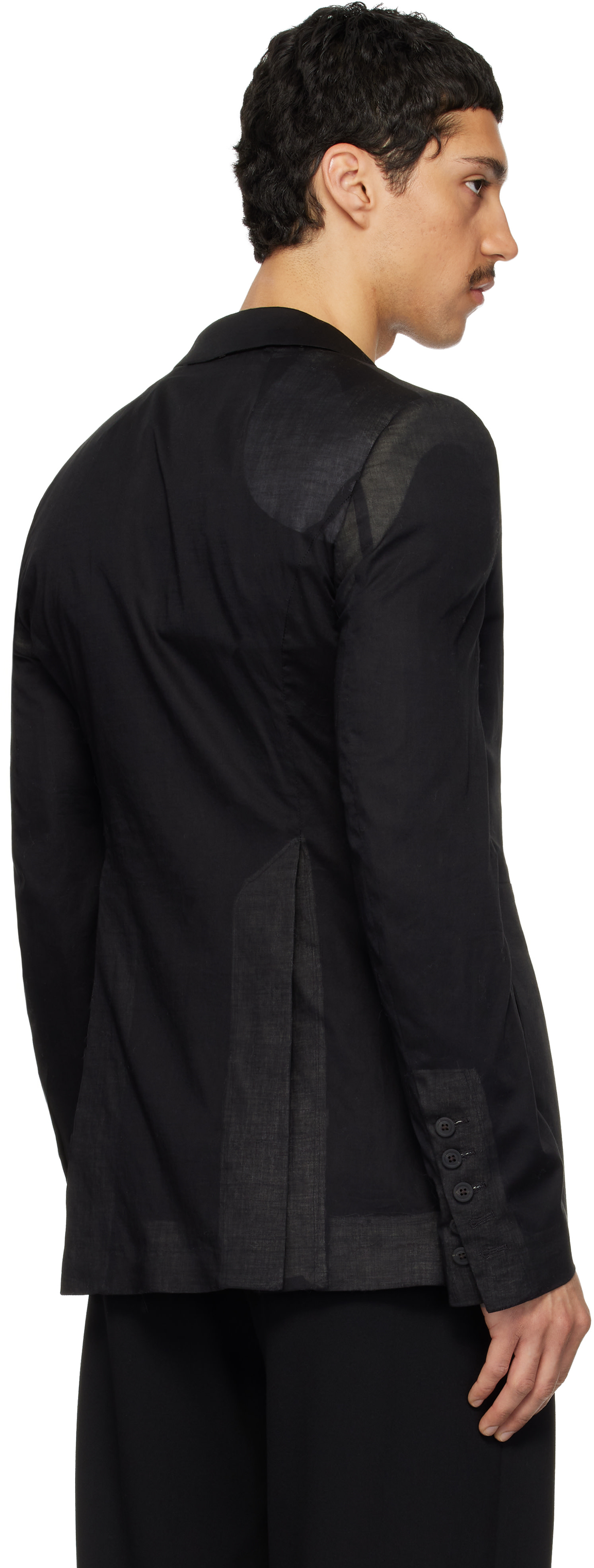 Rick Owens: ブラック Temple Fogpocket Soft Soft テーラード