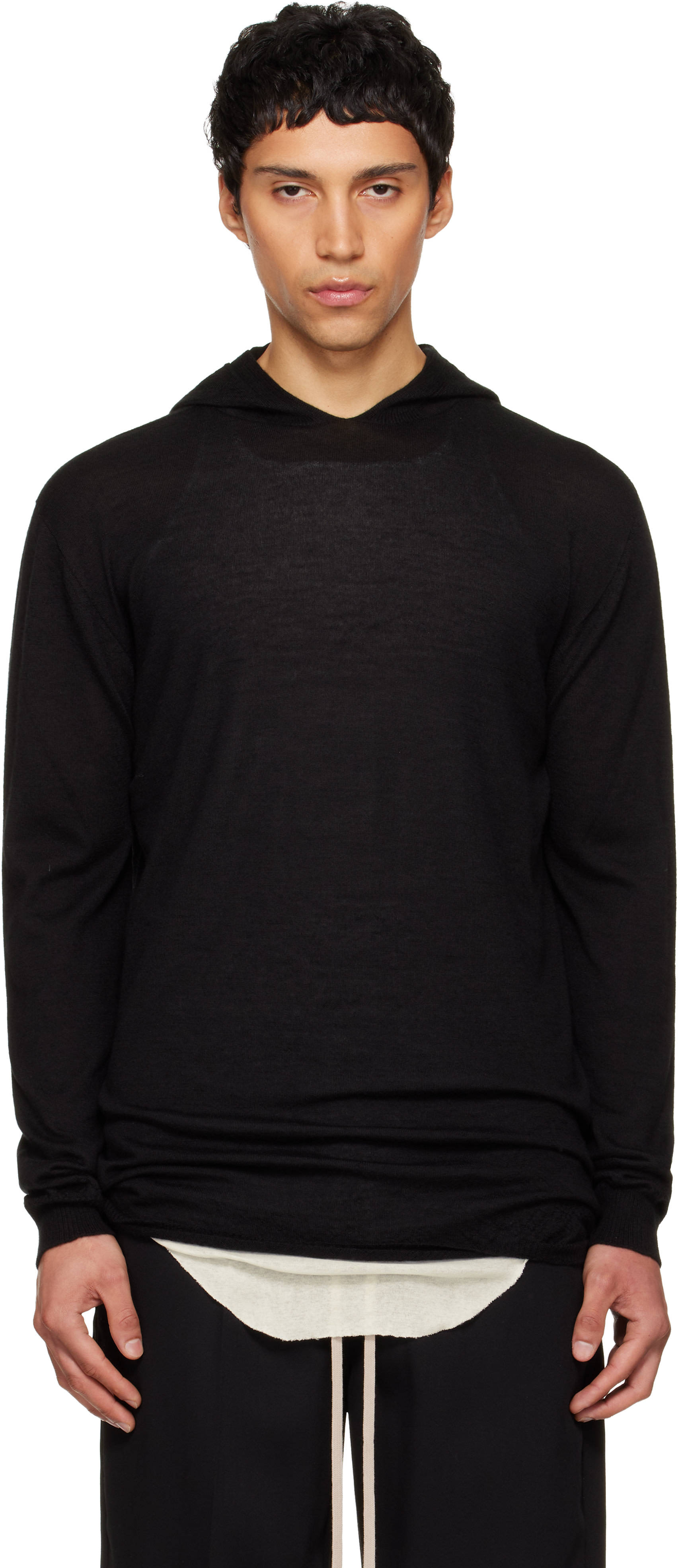Rick Owens - Pull à capuche surdimensionné noir - Temple