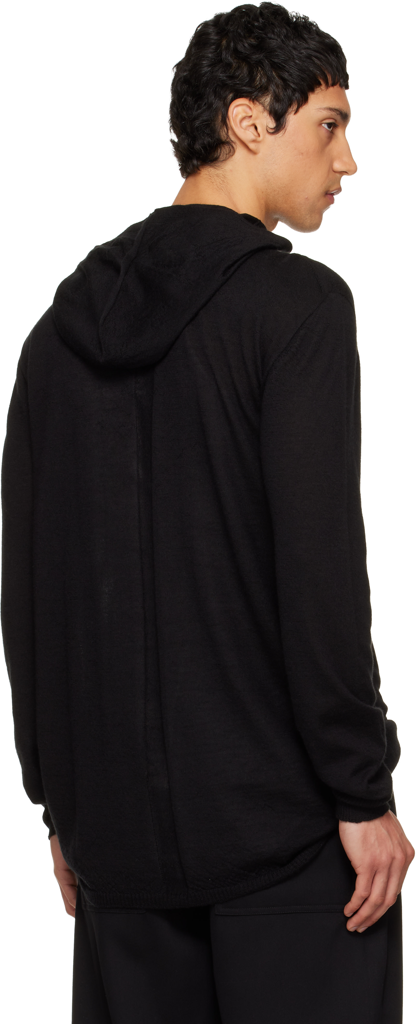 Rick Owens - Pull à capuche surdimensionné noir - Temple