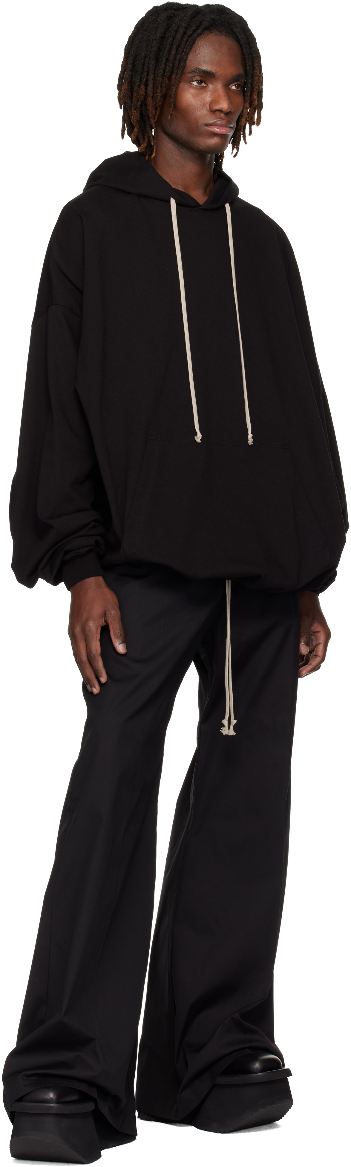 Rick Owens - Pull à capuche Hun noir - Temple
