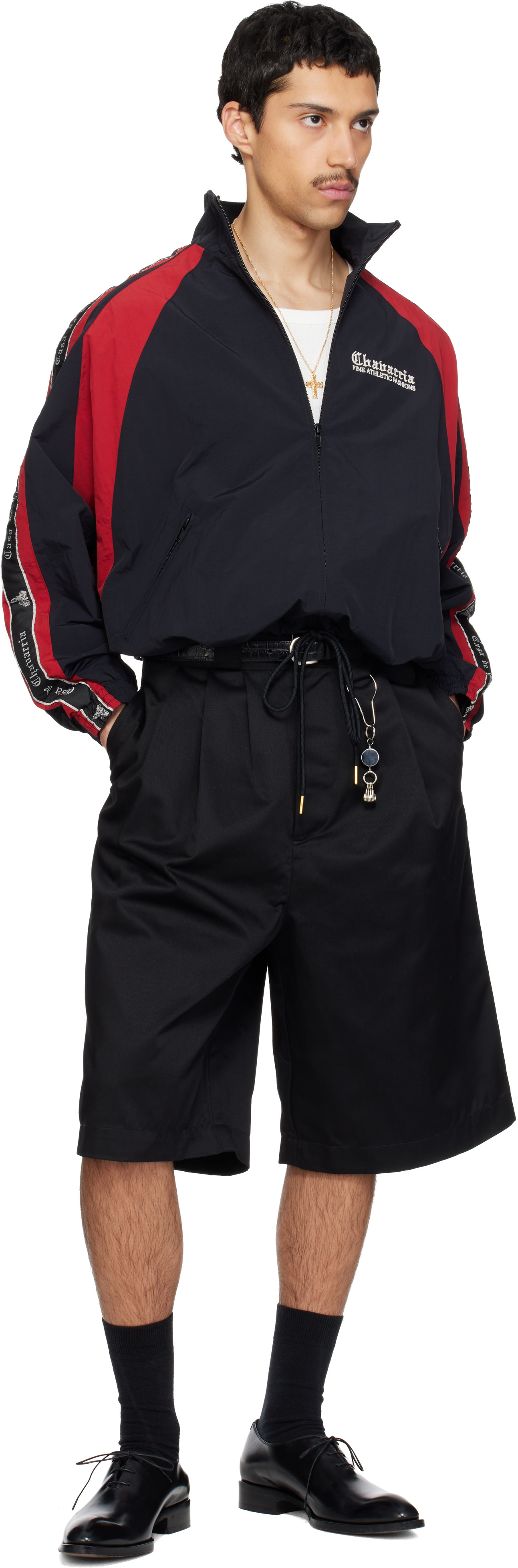 WILLY CHAVARRIA: Black Casa De Chavarria Tape Jacket | SSENSE