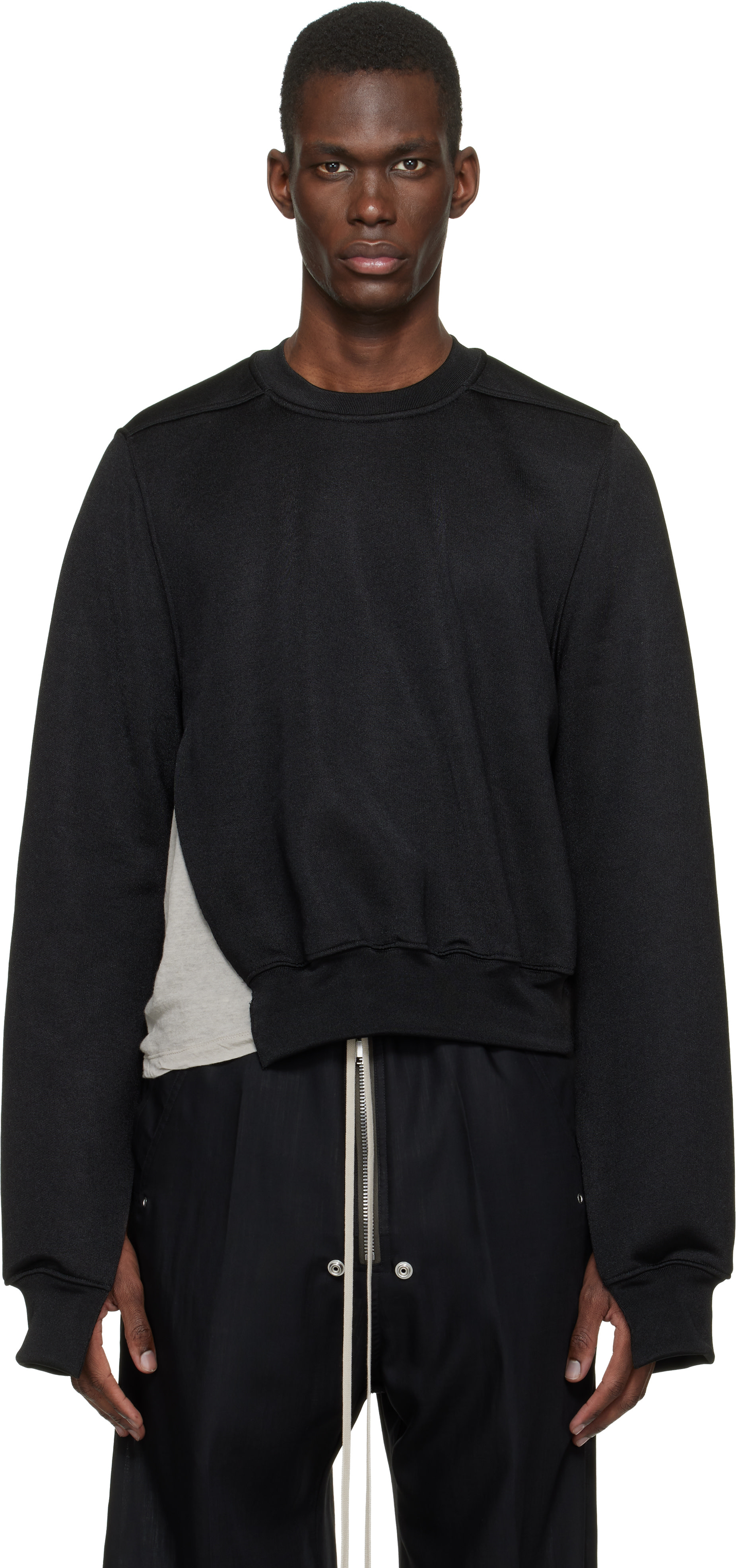 Rick Owens - Pull molletonné Vega noir - Temple