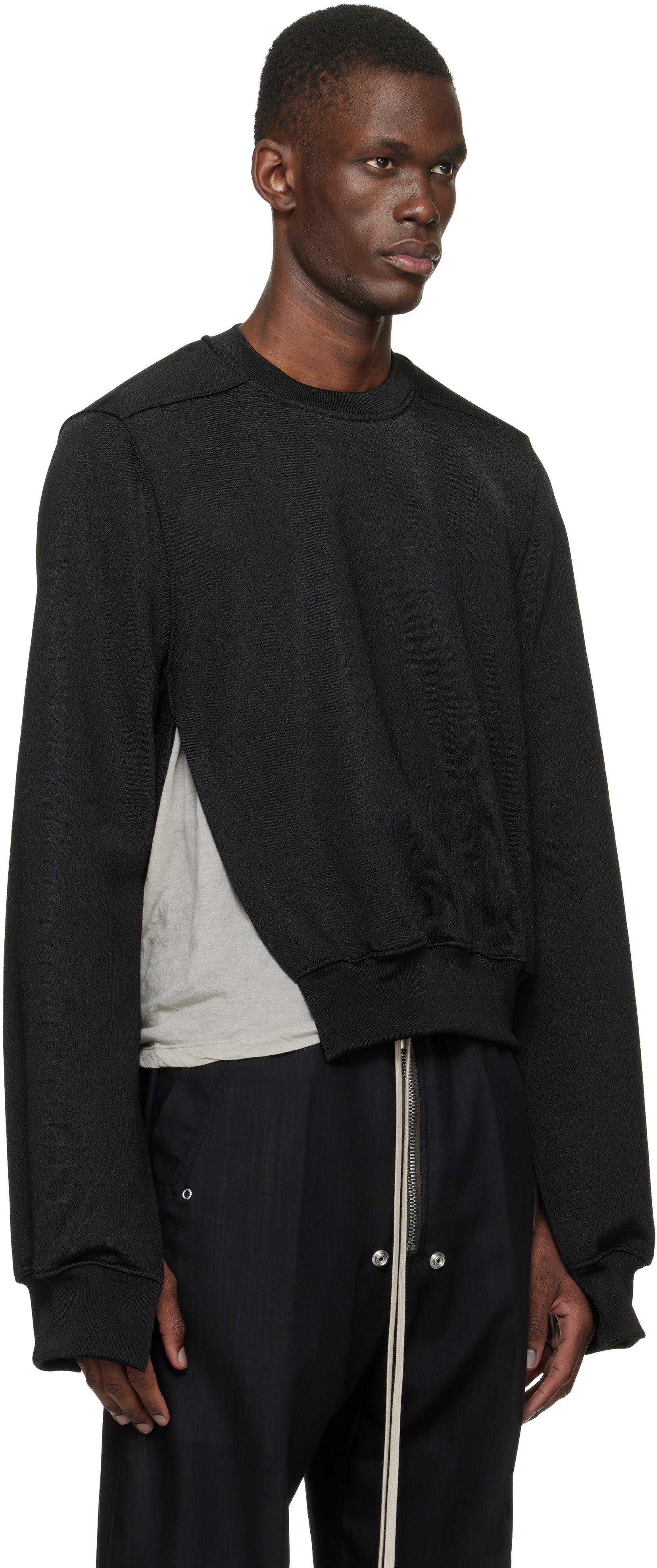 Rick Owens - Pull molletonné Vega noir - Temple