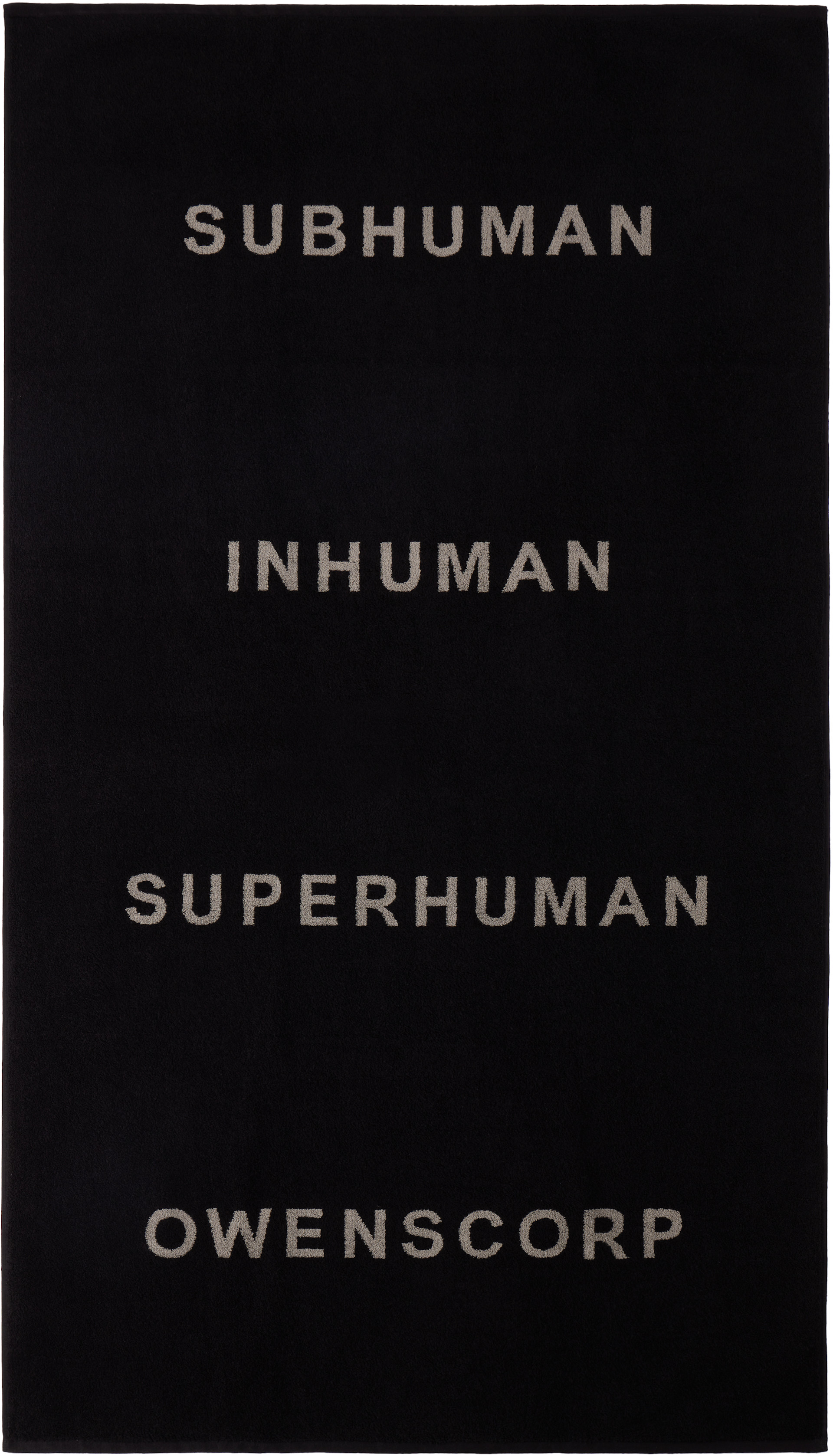 Rick Owens: Off-White & Black Beach Towel | SSENSE