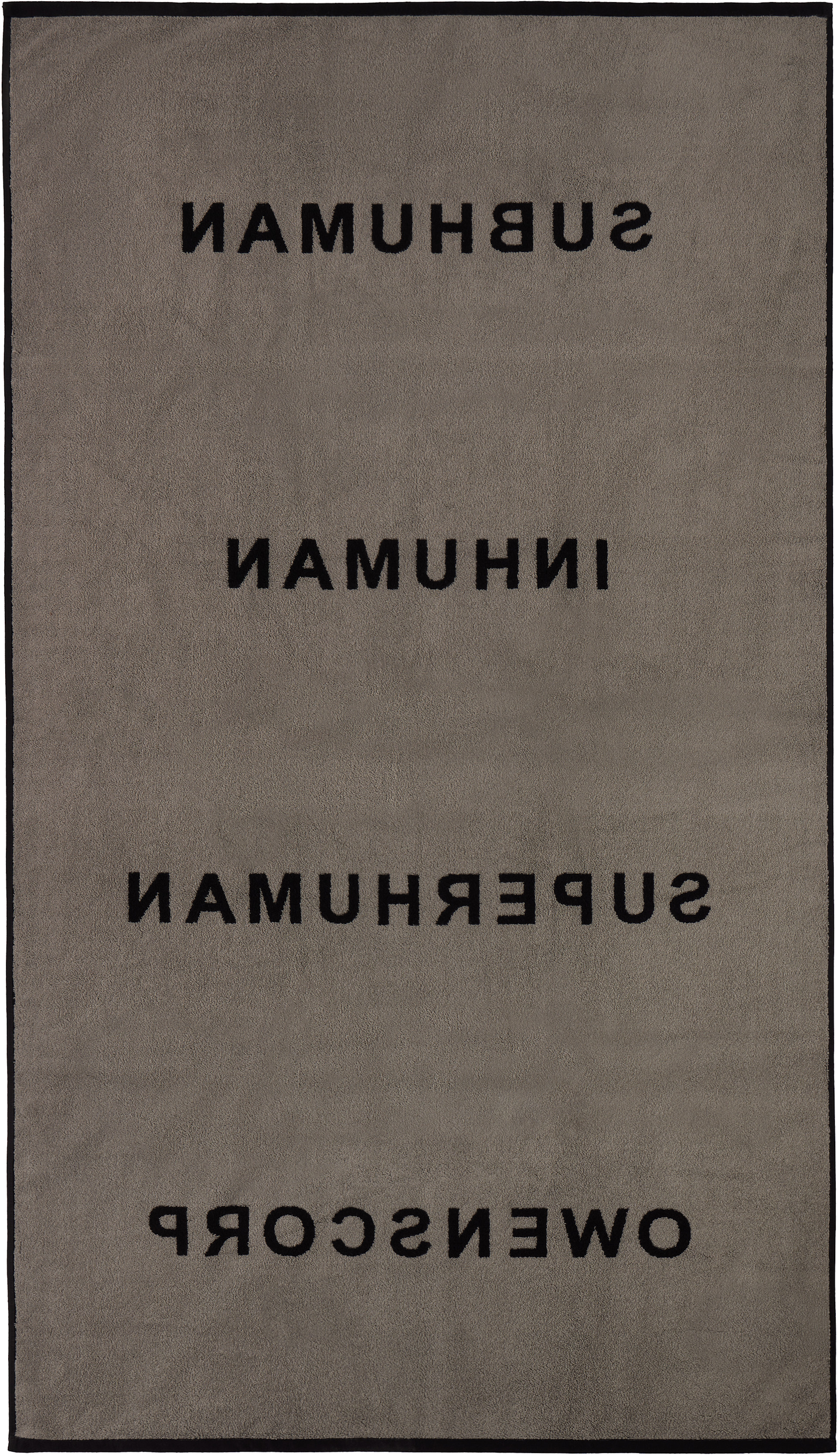 Rick Owens: Off-White & Black Beach Towel | SSENSE