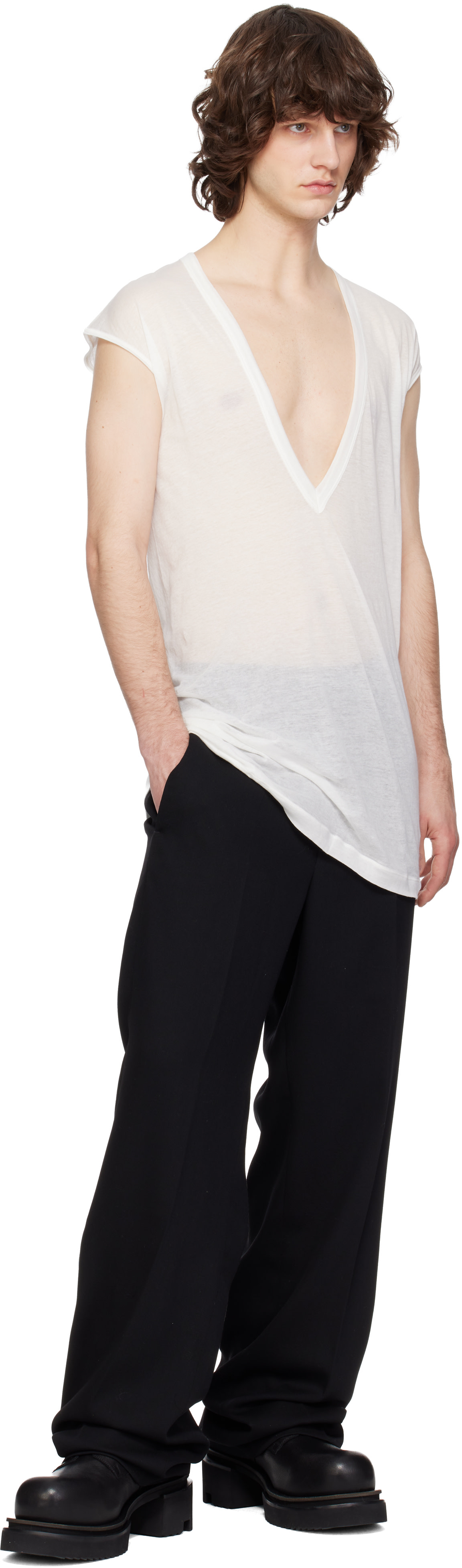Rick Owens - オフホワイト Temple Dylan Tシャツ