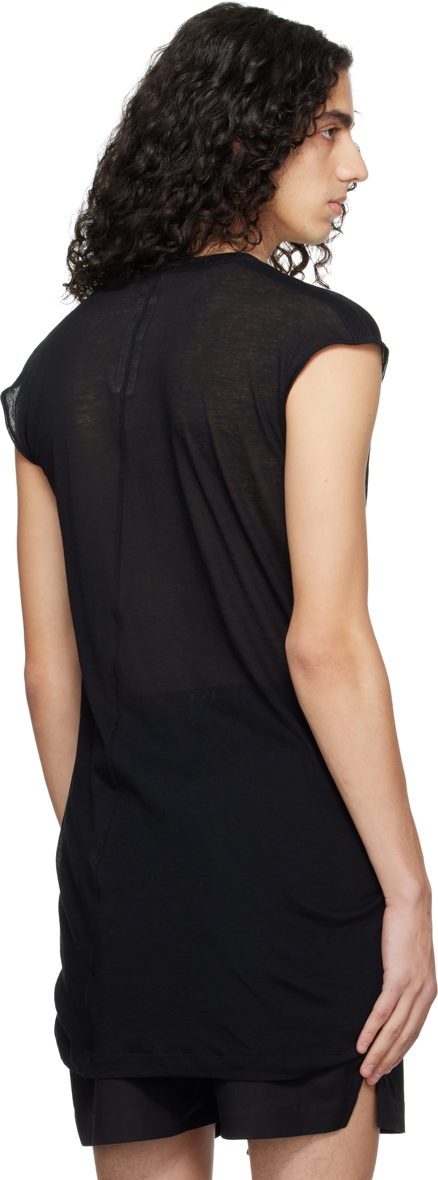 Rick Owens: Black Temple Dylan T-shirt | SSENSE