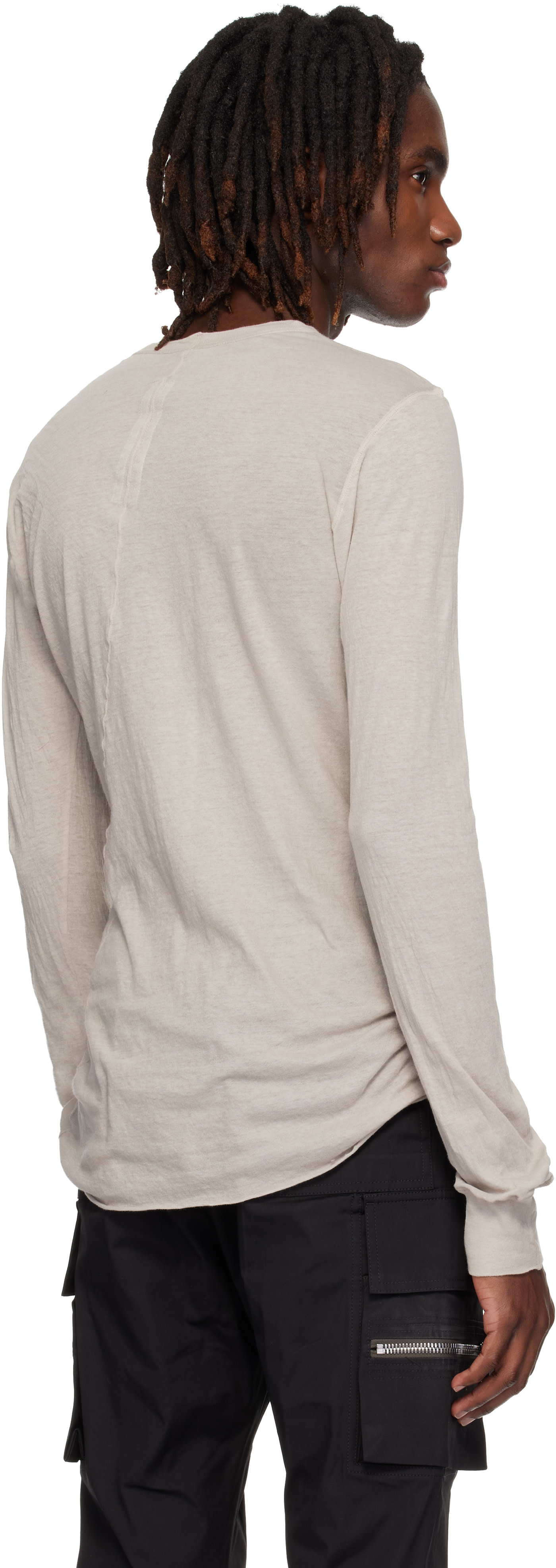 Rick Owens - オフホワイト Temple Basic 長袖Tシャツ