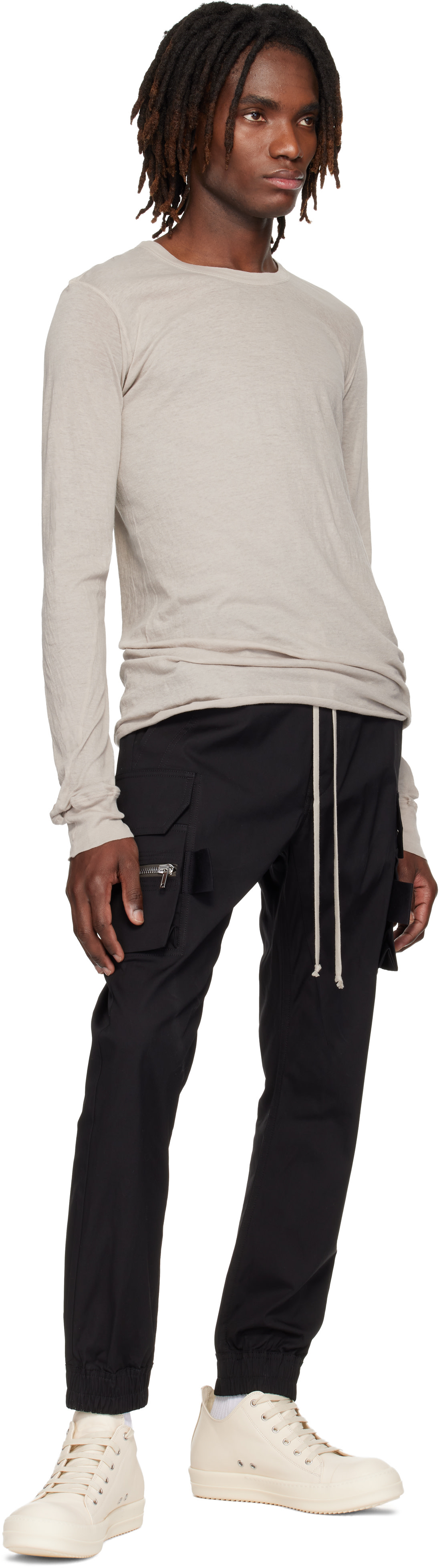 Rick Owens - オフホワイト Temple Basic 長袖Tシャツ