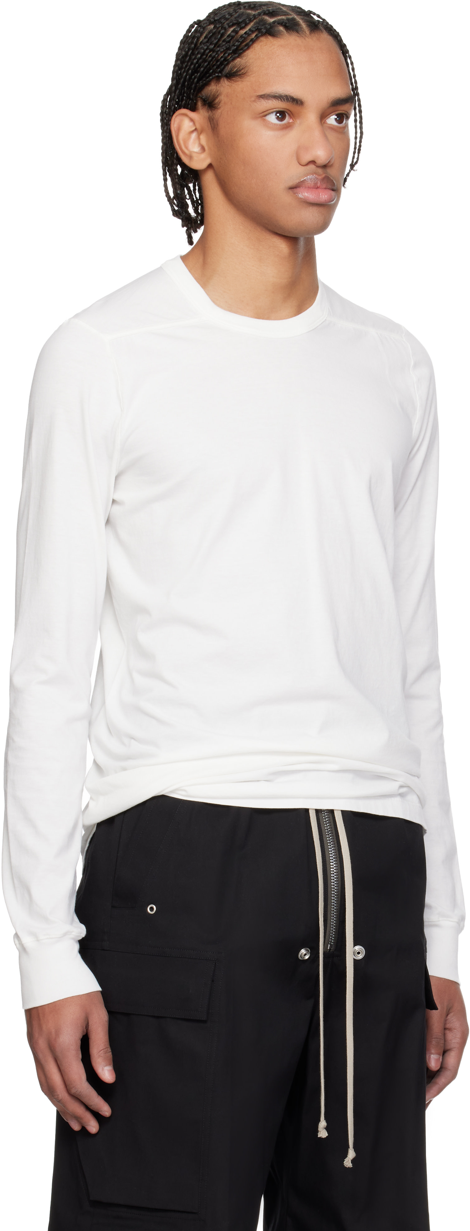 Rick Owens: Off-White Temple Level LS T-shirt | SSENSE