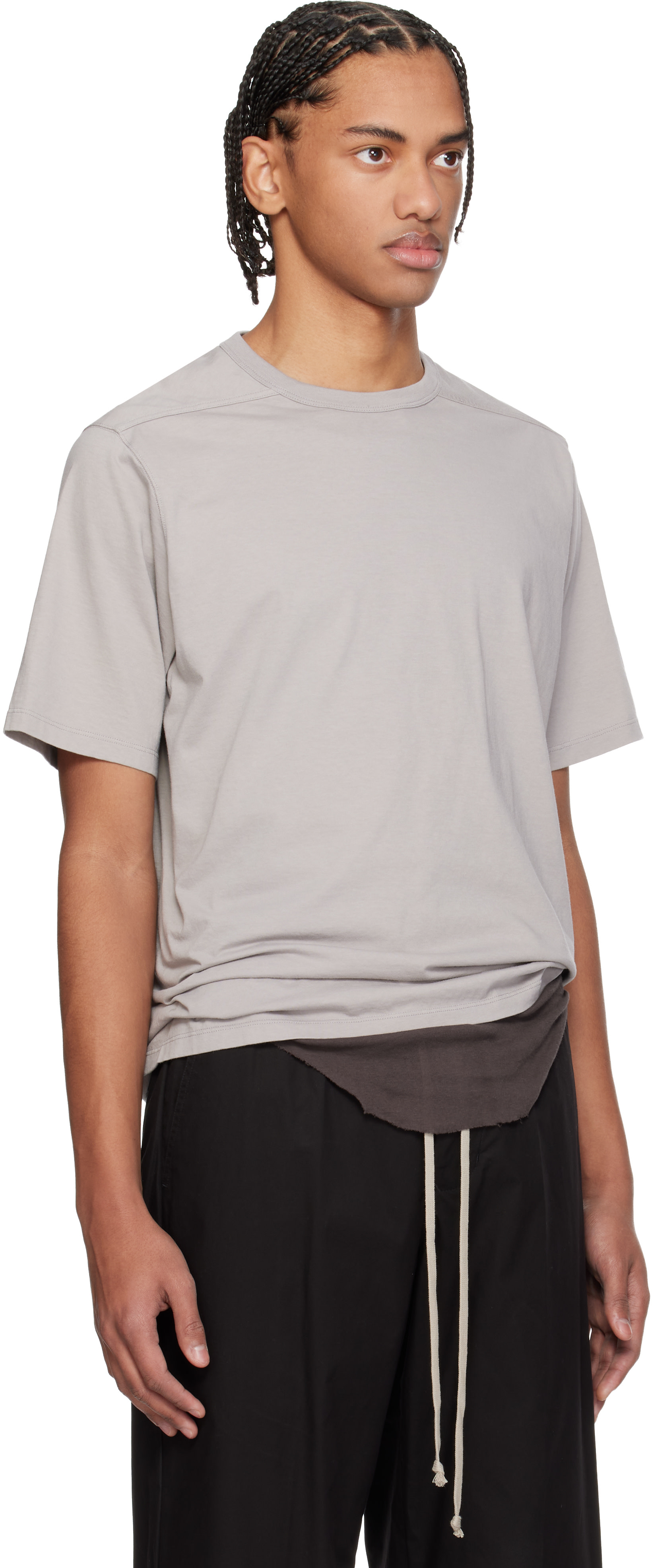 Rick Owens: オフホワイト Temple Brad Tシャツ | SSENSE 日本