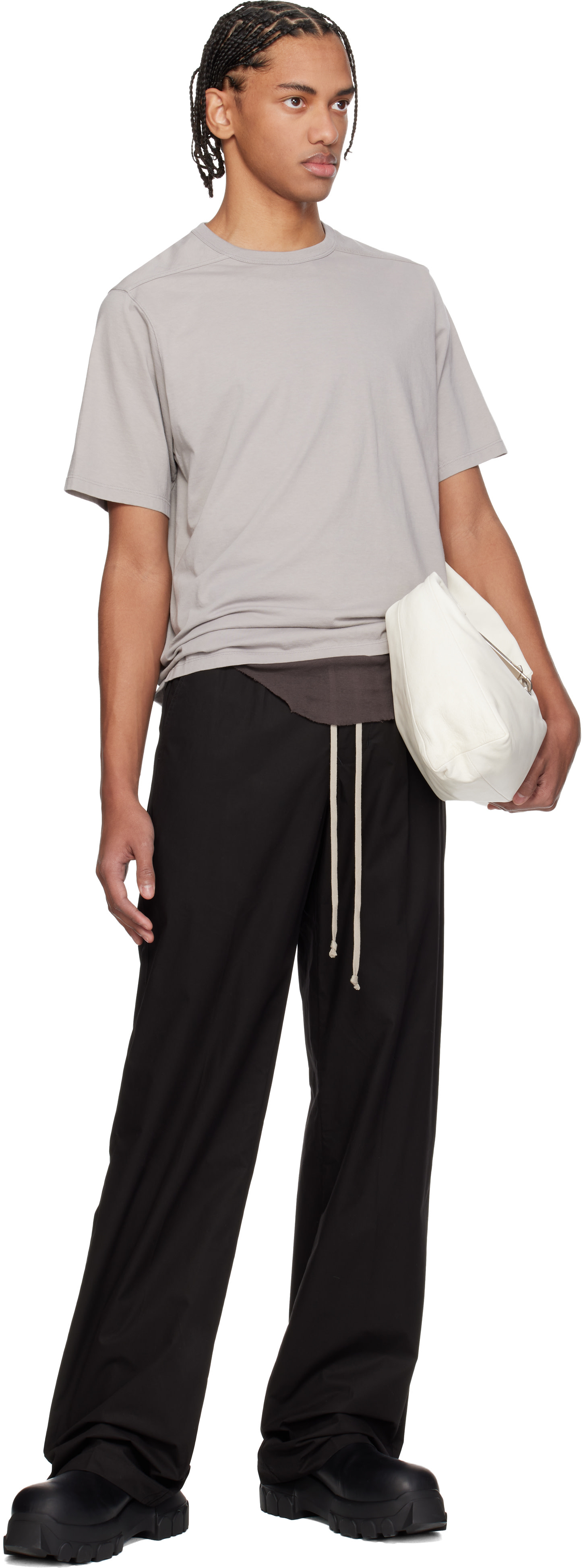 Rick Owens: オフホワイト Temple Brad Tシャツ | SSENSE 日本