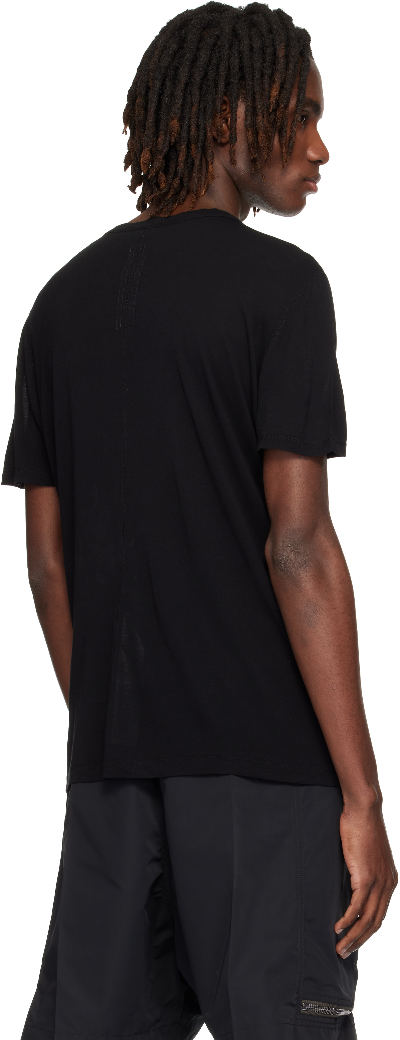Rick Owens: Black Temple Short Level T-shirt | SSENSE