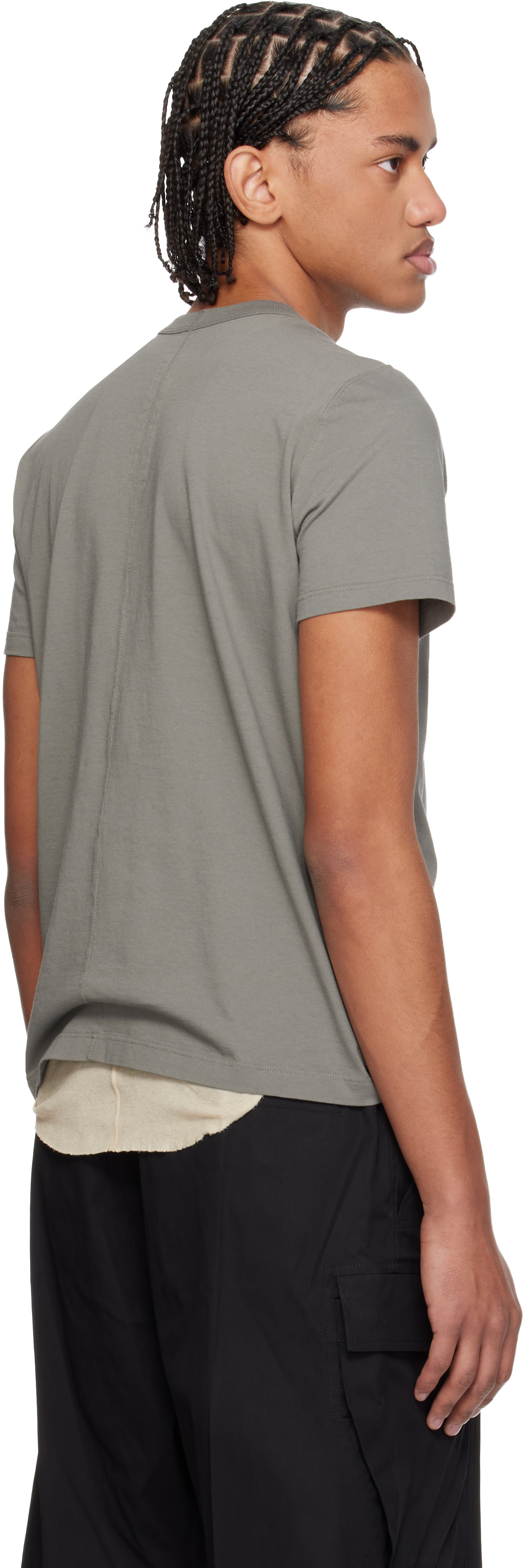 Rick Owens: グレー Temple Short Level Tシャツ | SSENSE 日本