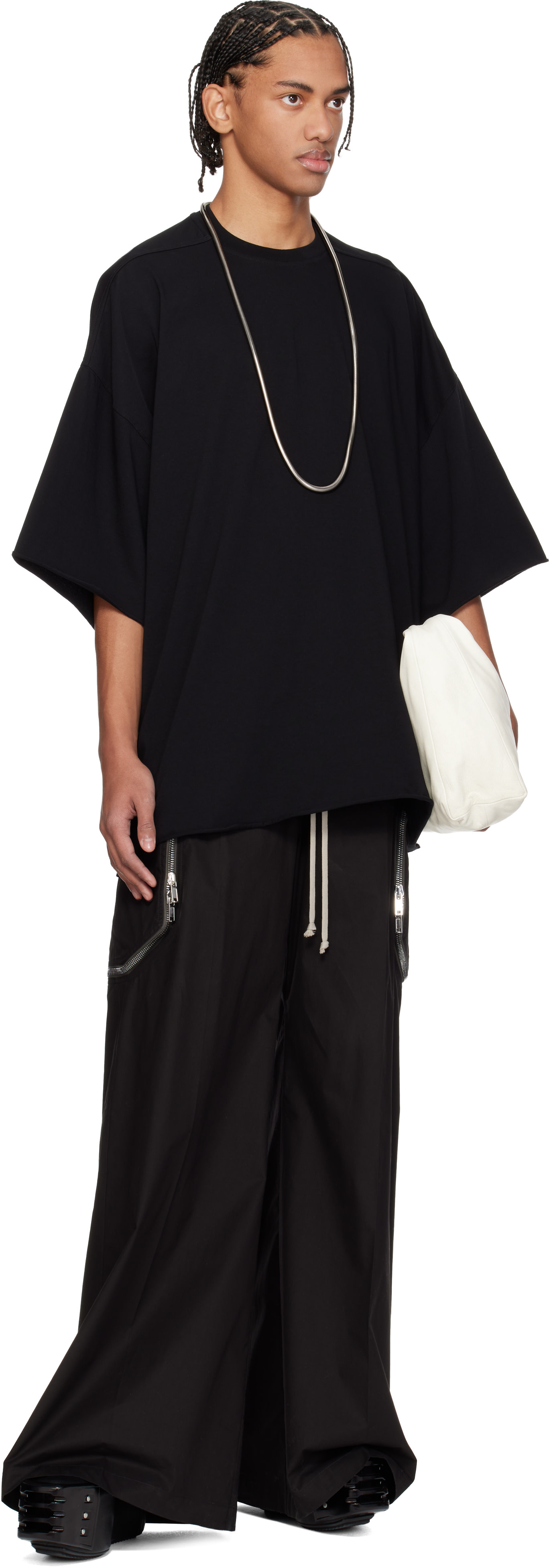 Rick Owens: ブラック Temple Tommy Tシャツ | SSENSE 日本