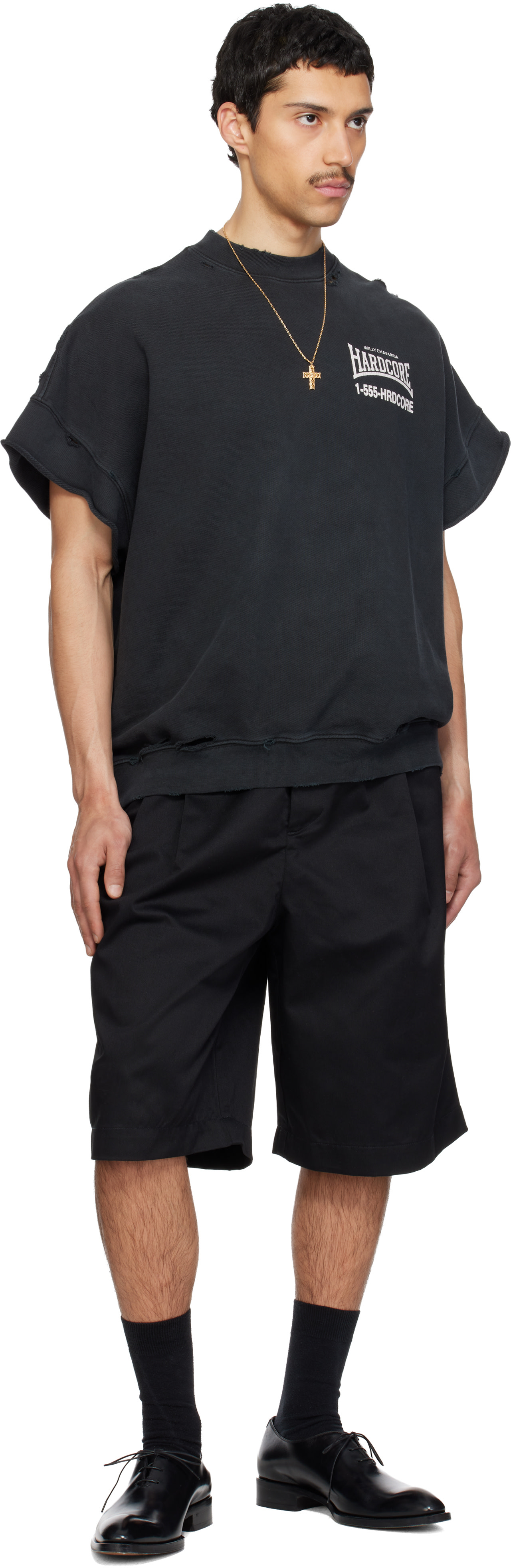WILLY CHAVARRIA: ブラック 'Hardcore' マッスルTシャツ | SSENSE 日本